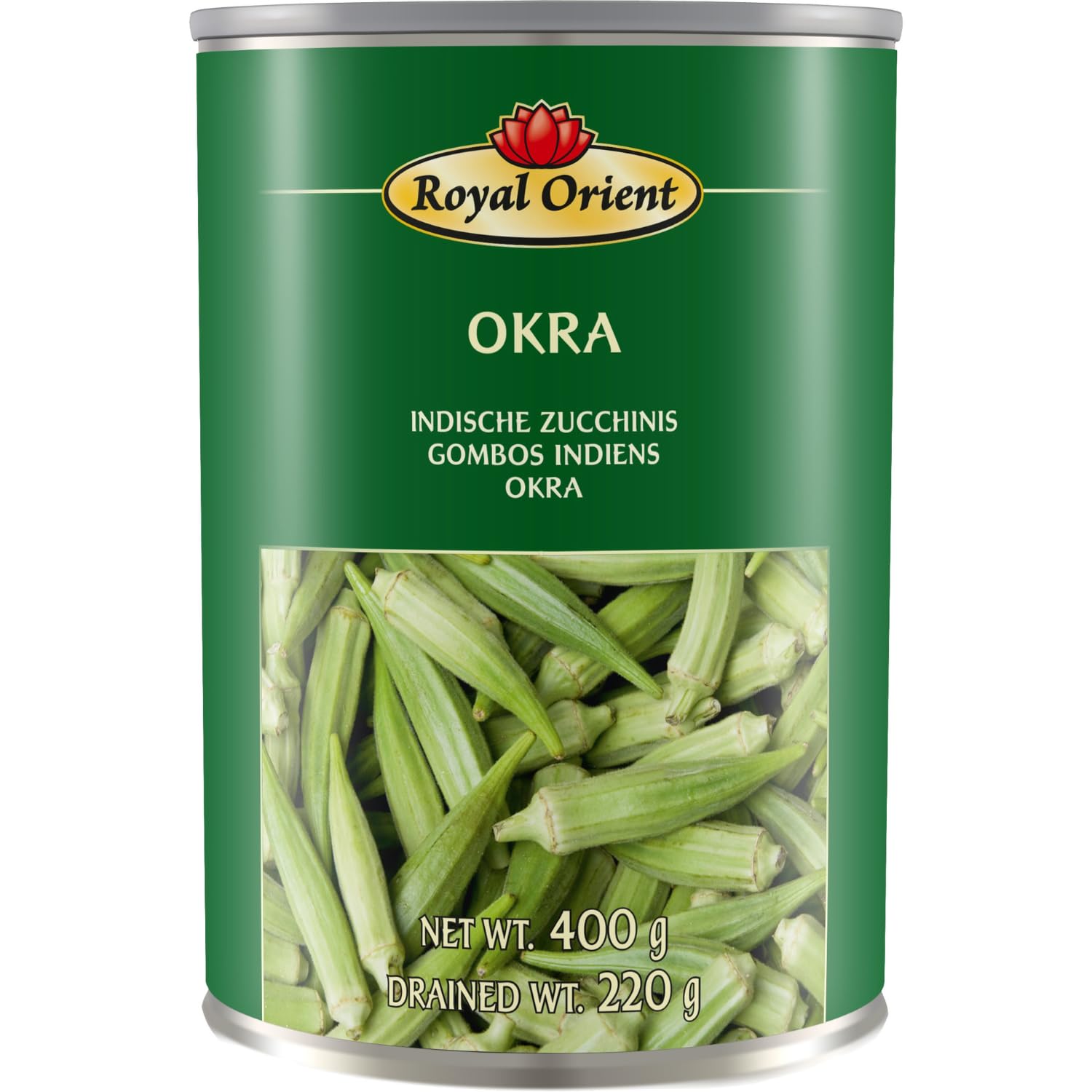Royal Orient Okra en Sal Agua 400 g