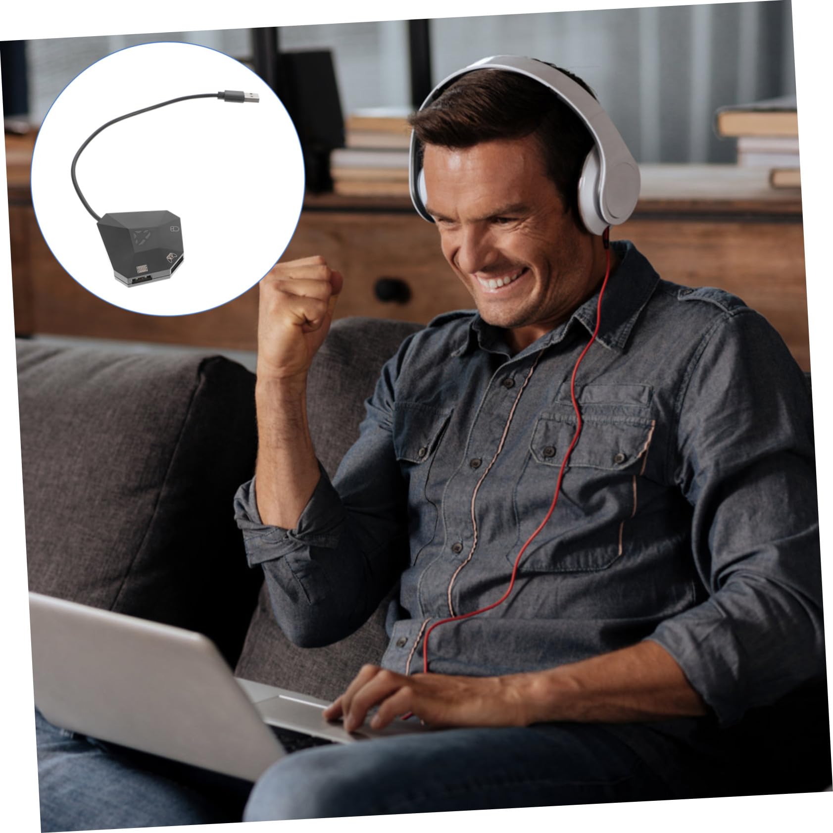 HEMOTON Convertidor De Mouse y Teclado Adaptador Convertidor De Controlador De Juego Accesorios De La Consola De Juegos Estación De Juegos Portátil Controlador USB Ratón Abdominales
