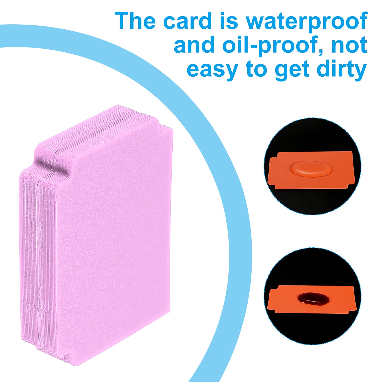 PATIKIL Trading Card Dividers 3.7x2.8 inch,50 Pack Plastic Page Dividers Playing Card Separators for Games Playing Card Sports Office Gathering Storage Supplies,Pink - Image 3