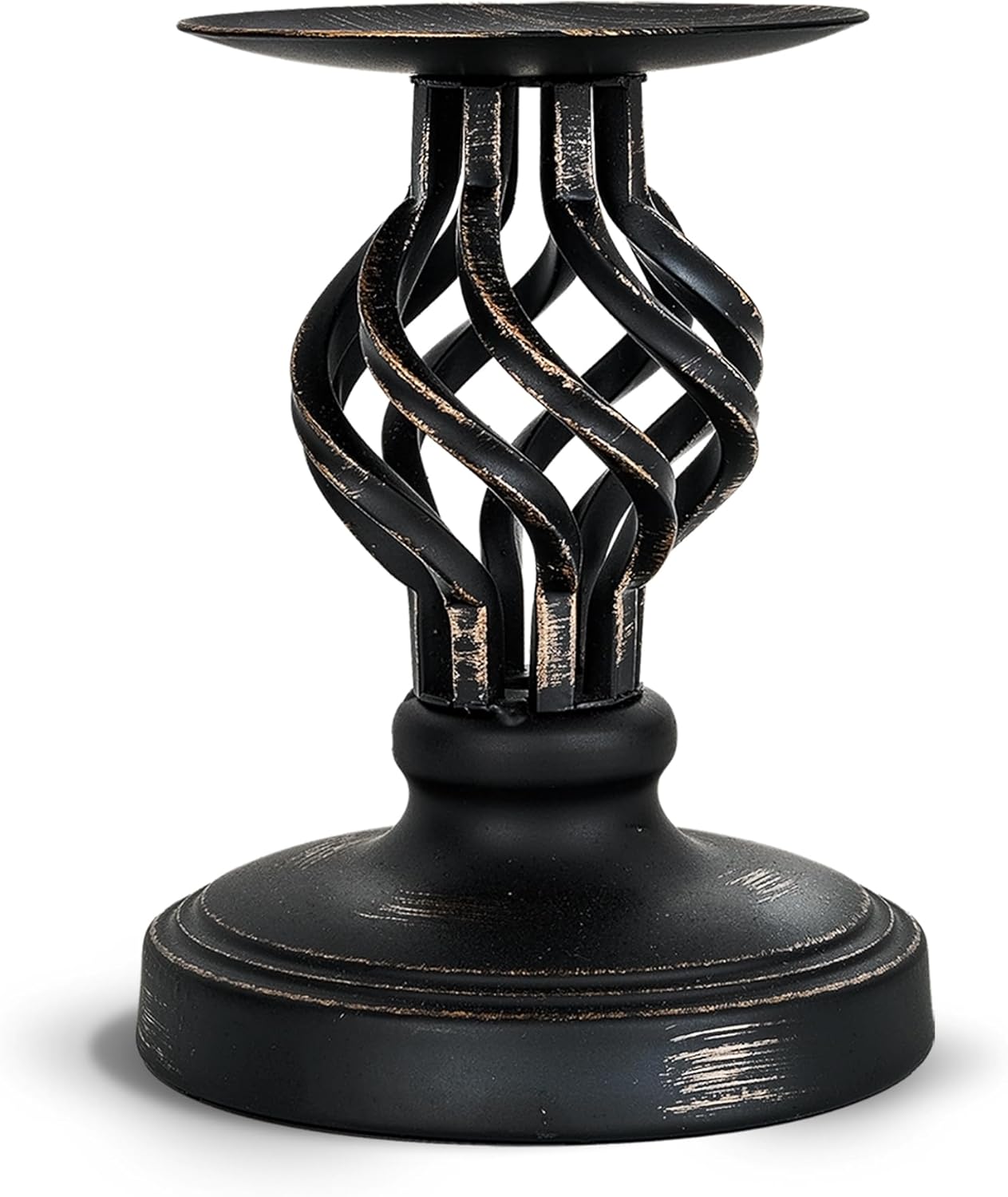Candlestick Holders - Candle Holders Decorative LHQOO Metal Vintage Candle Holder with Non-Slip Base, Available for Home Decor, Wedding, Dinning, Party, Anniversary (Small Size)