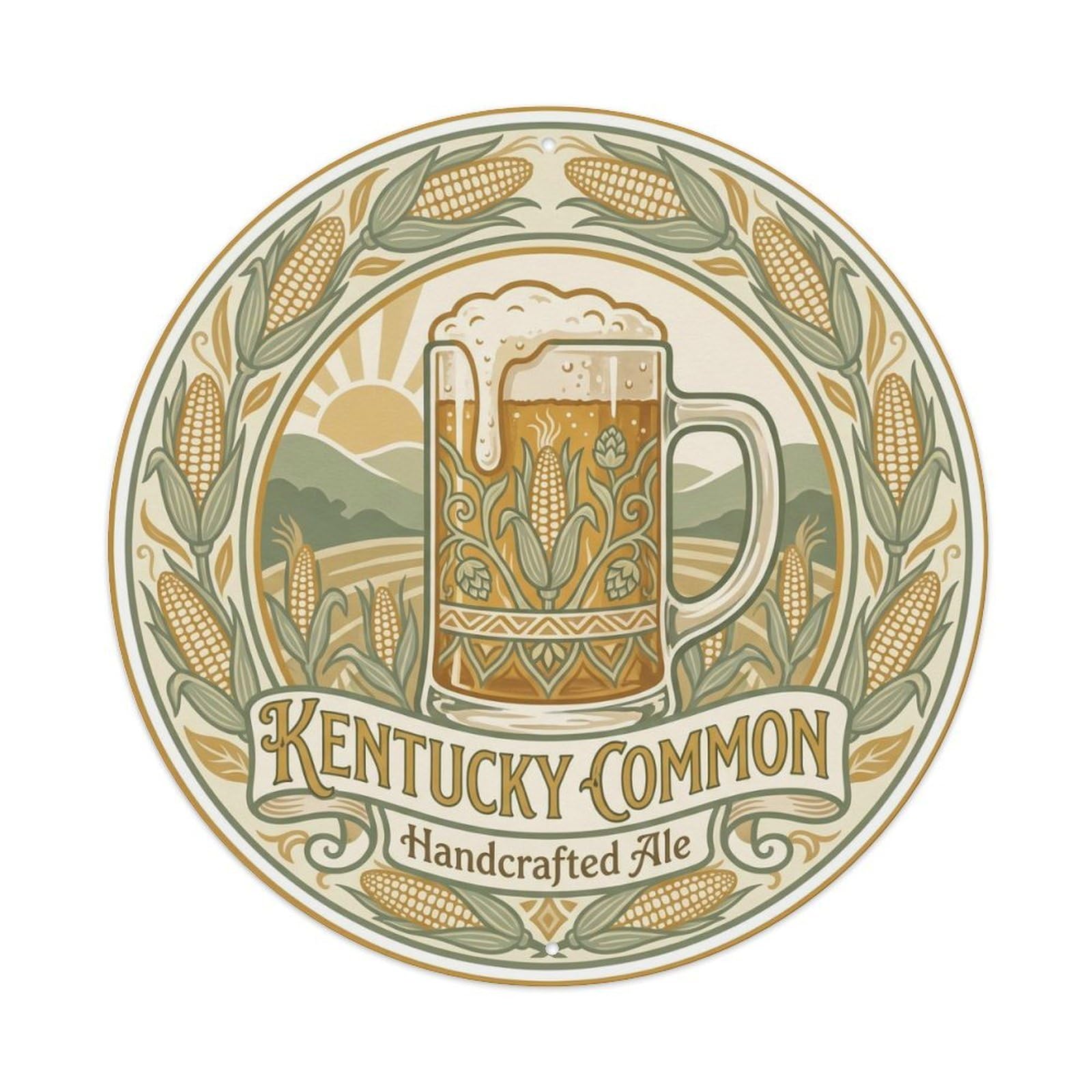 Kentucky Common Beer Hall American Heritage Dark Malt Metal Tin Sign