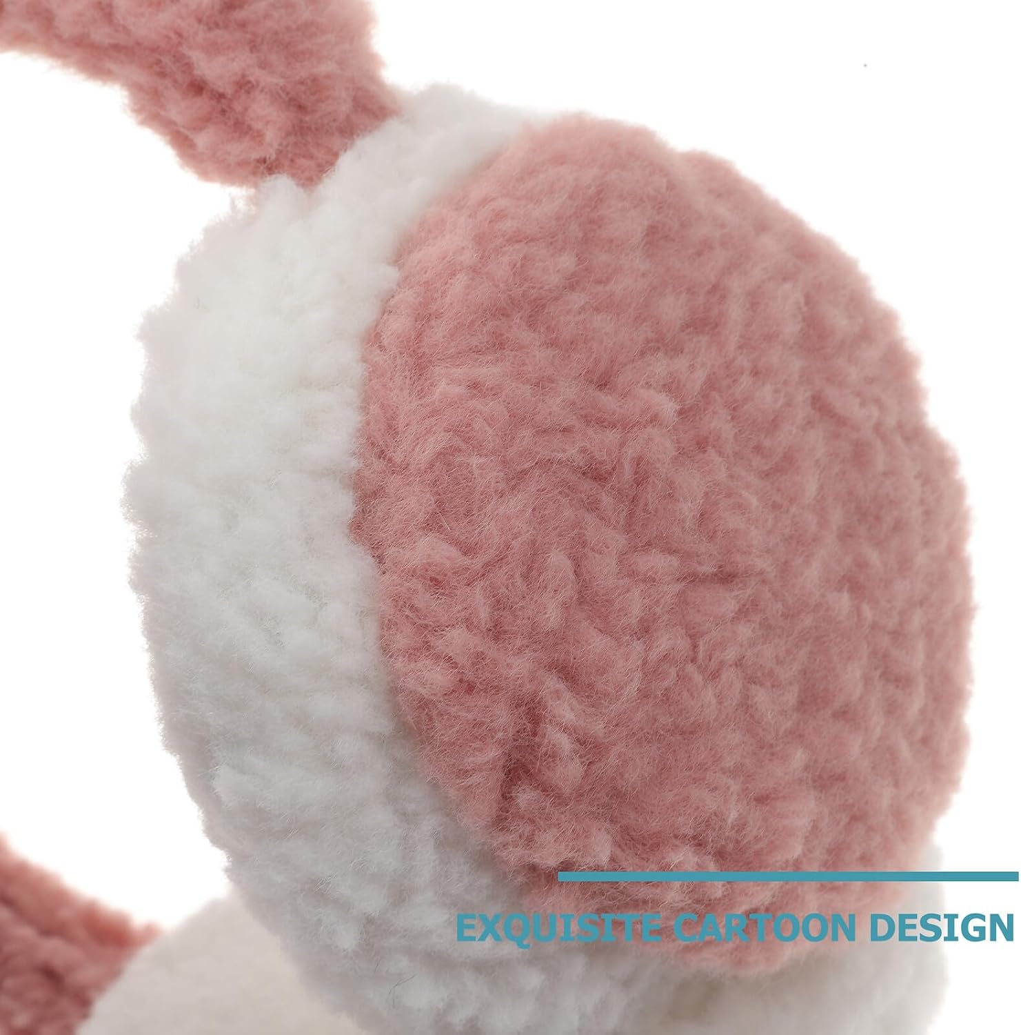 CALLARON Bear Earmuffs Plush Ear Warmers Winter Outdoor Adjustable Furry Ear Muff Girl Skiing Accessories Cold Weather Protection