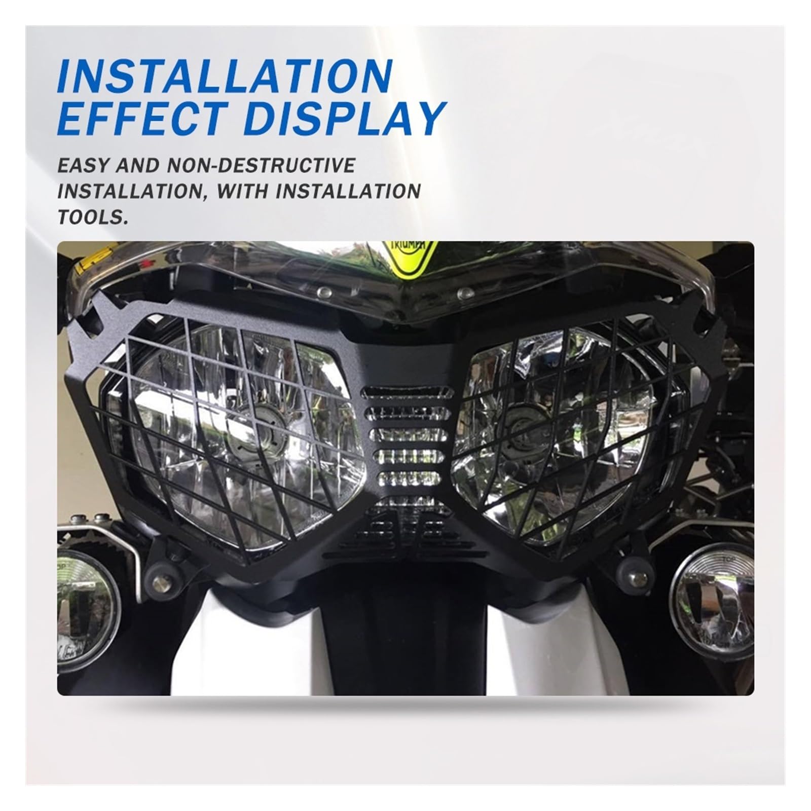 Acrylic Motorcycle Headlight Protector Headlight Grille Guard For ...