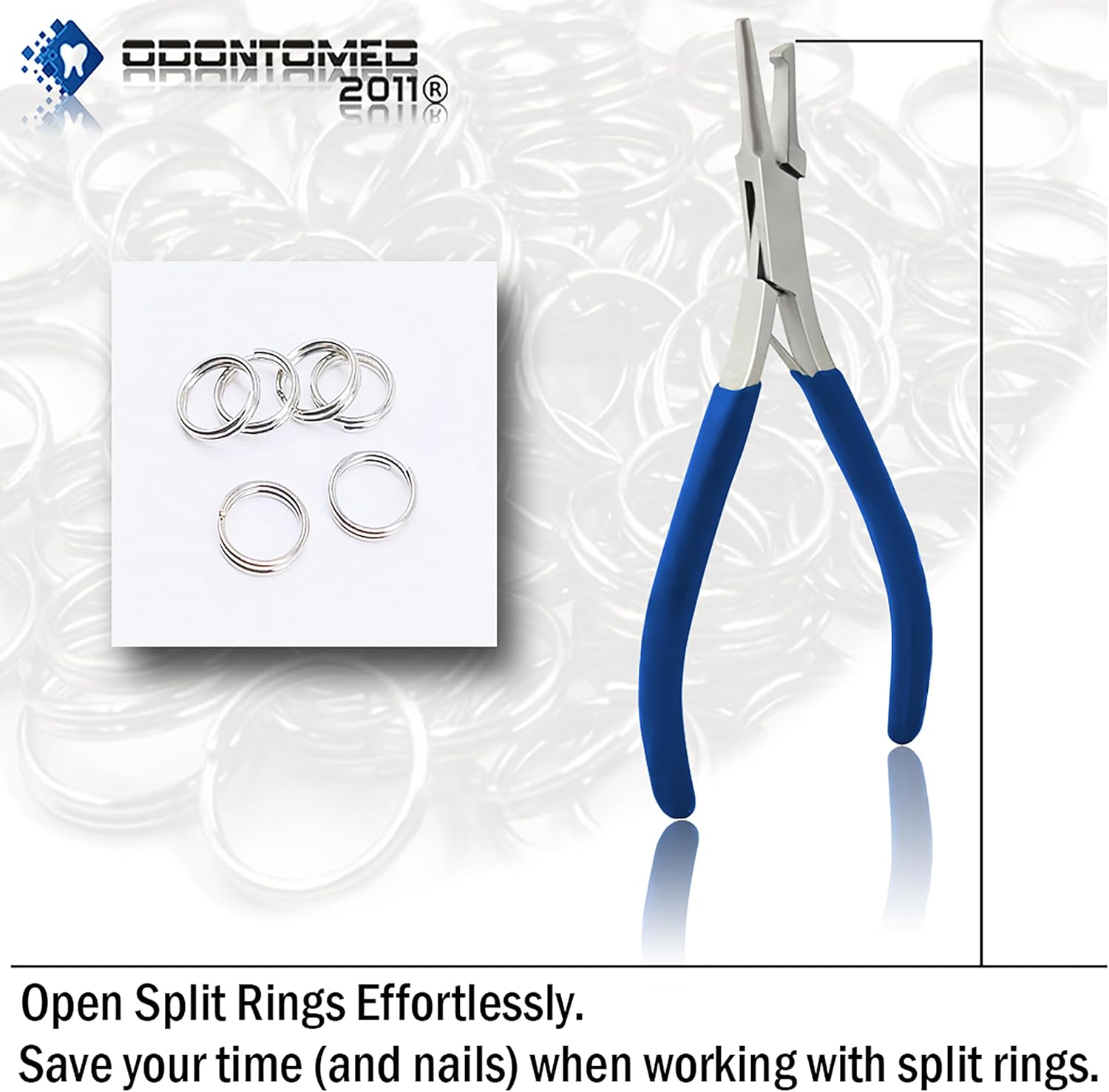 OdontoMed2011 D-3779-B-Mini Split Ring Pliers 5" Blue Handle ODM