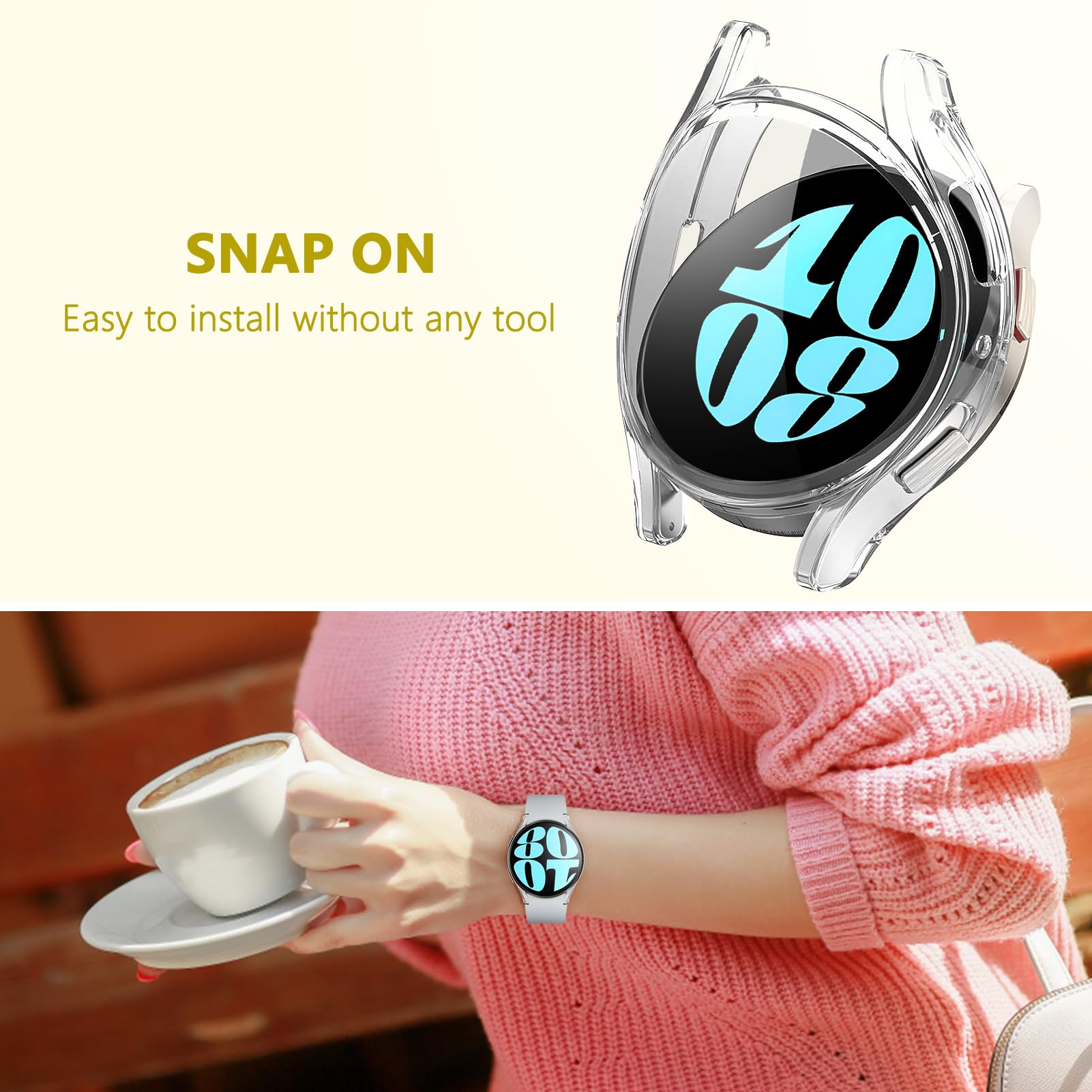 Amazon.co.jp: [4個セット] コンパチブルSamsung Galaxy Watch 6 40mm 
