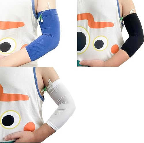 PICC Line Cover (6 piezas) Funda de brazo PICC para adultos para circunferencia de brazo superior (9 pulgadas - 16.5 pies) tres colores -