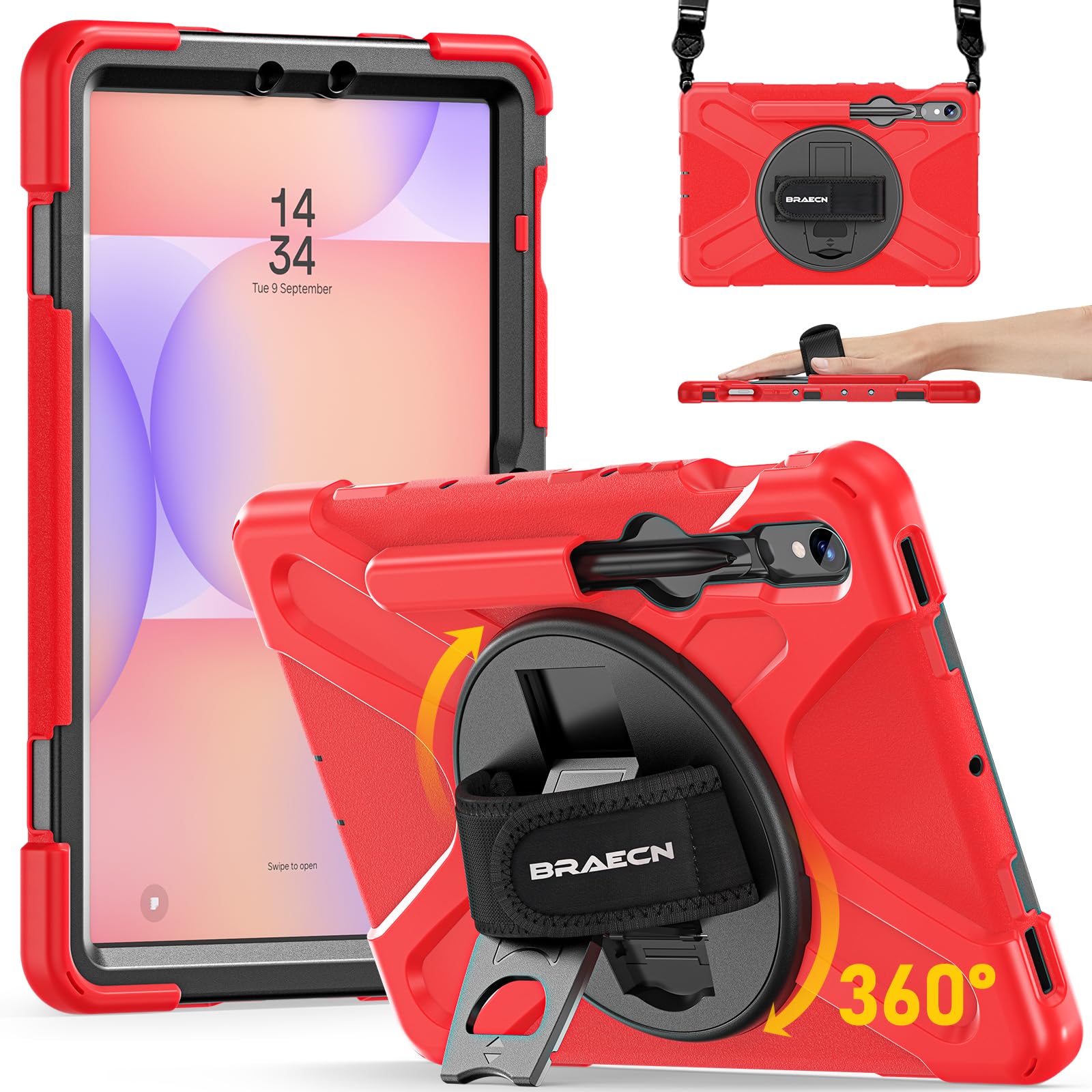 BRAECN Case for Samsung Galaxy Tab S10 Lite/ S10 FE/ S9 FE 5G/ S9/ S8/ S7