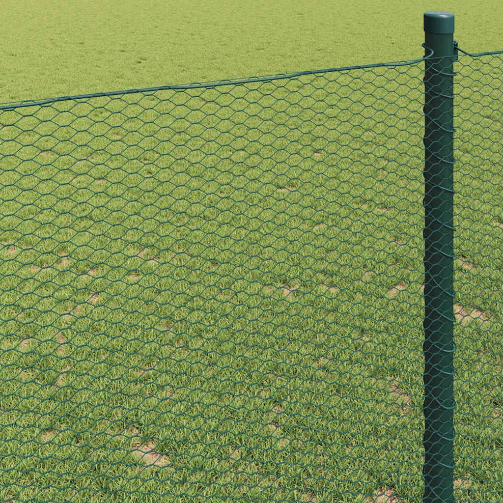 Hexagonzaun Grün aus PVC 1,2 x 50 m, Sichtschutz Zaunelement für Garten und Terrasse, wetterbeständig, blickdicht, als Trennwand und Windschutz für Außenbereich und Vorgarten