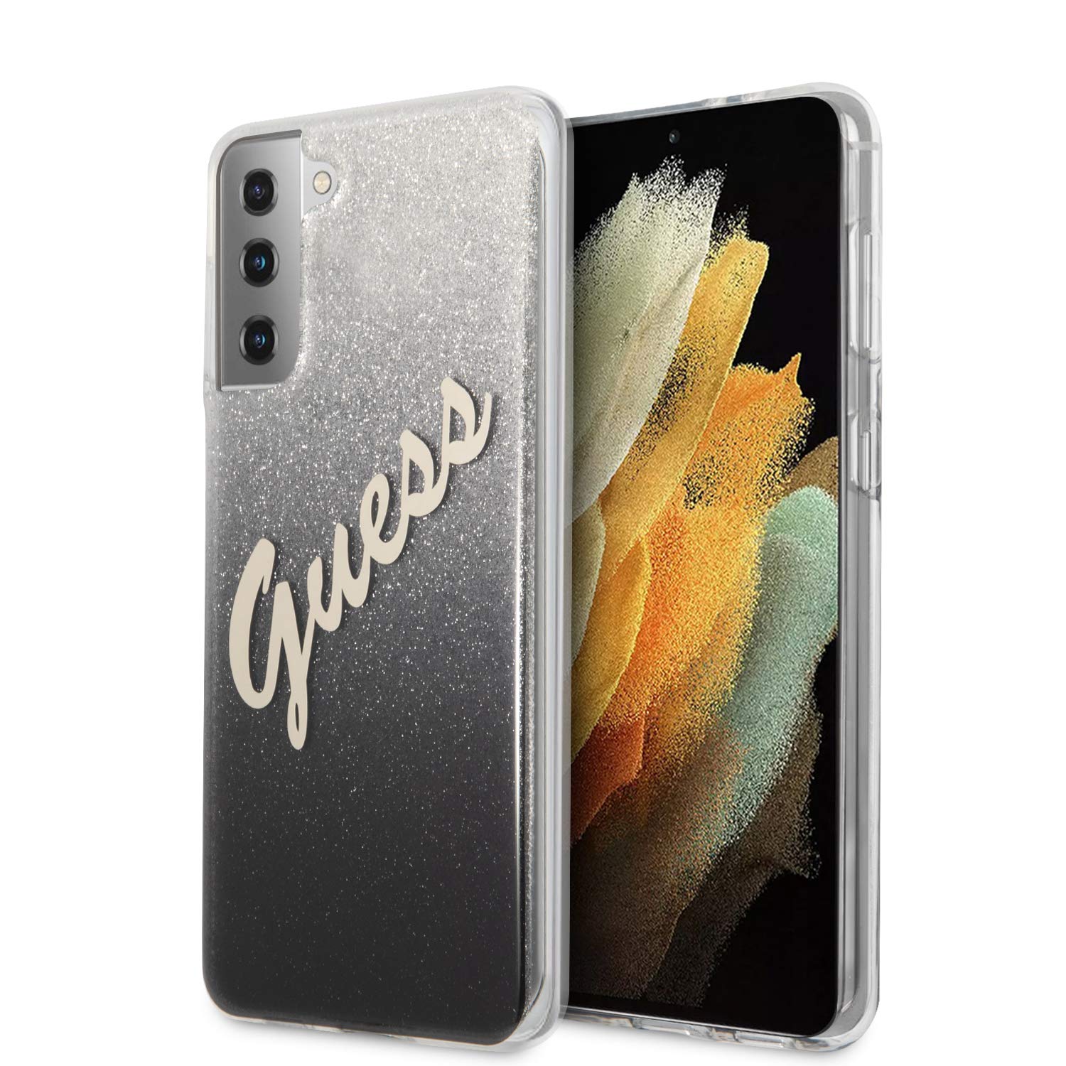 Case Guess GUHCS21MPCUGLSBL S21+ G996 Blue Hardcase Glitter Gradient Script Guhcs21mpcuglsbl