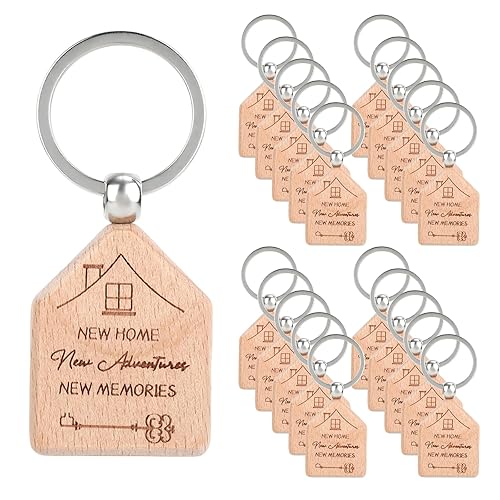 20 Pcs New House Key Chain Welcome Home Gifts House