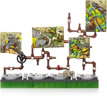 Mega Bloks - Rocksteady and his band of villains, ninja turtles, building set (Mattel DMW28)