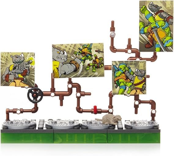 Mega Bloks - Rocksteady and his band of villains, ninja turtles, building set (Mattel DMW28)