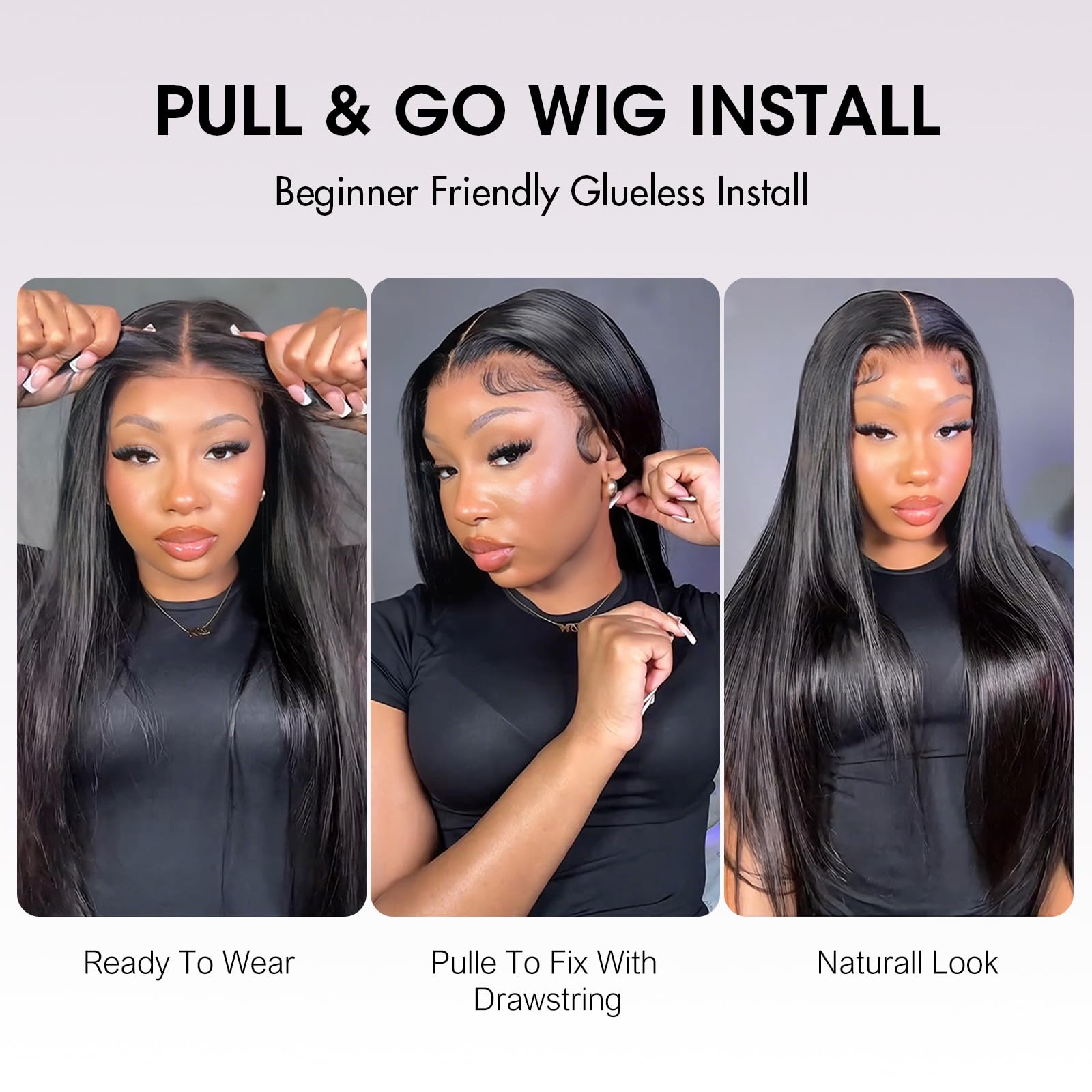 Perruque Cheveux Humain Brésilien Straight 22 Pouces 200 Densité 9X6 HD Lace Sans Colle Pre Plucked Pre Cut