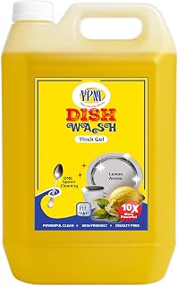 YPM Dishwash Liquid gel 5L- Deep Clean Lemon Formula | Cuts Grease Fast | Gentle on Hands | Economical Family Pack | Suita Price In India