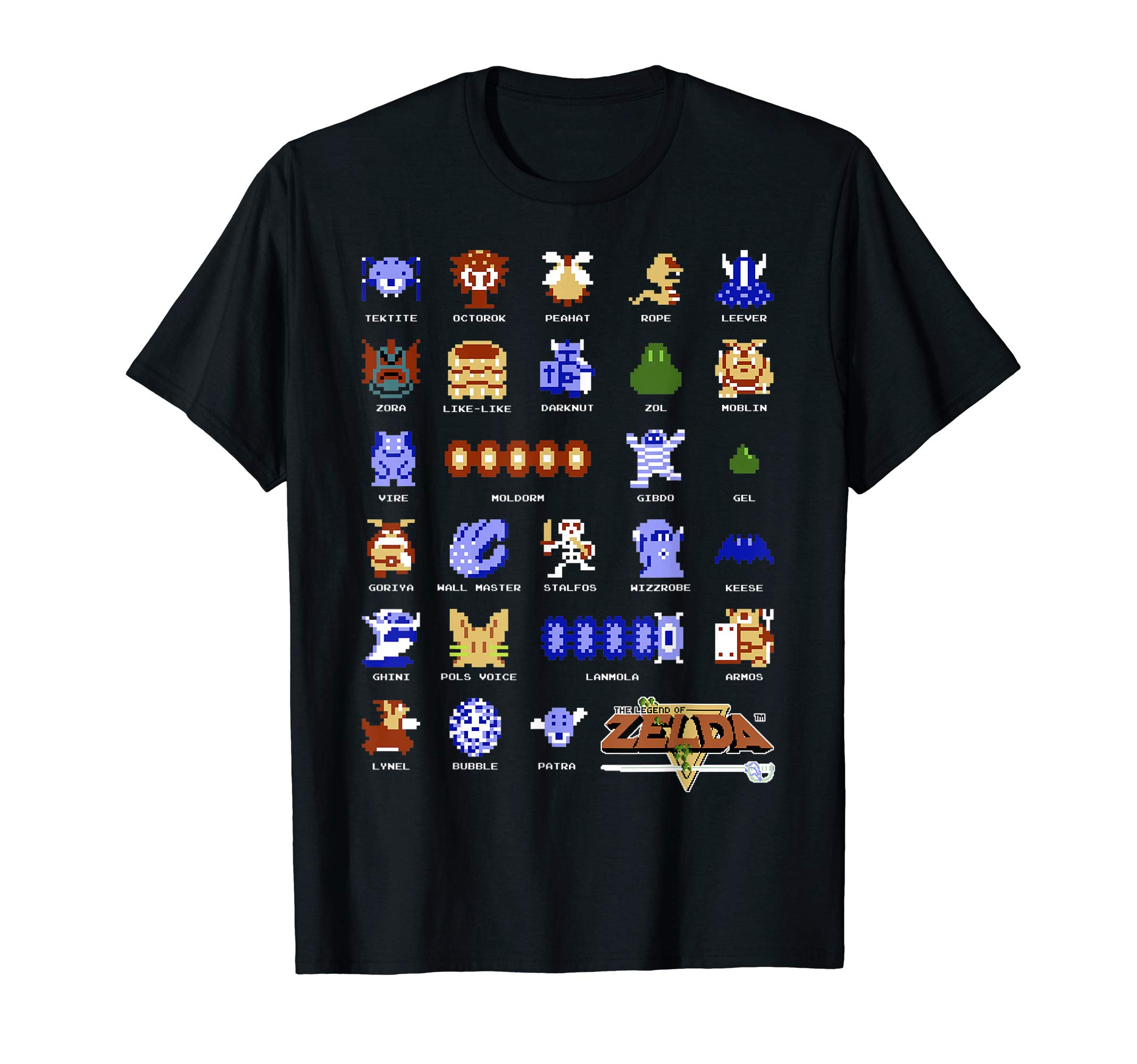 Legend Of Zelda Character Pixel Art Portrait Grid T-ShirtOEKO-TEX STANDARD 100