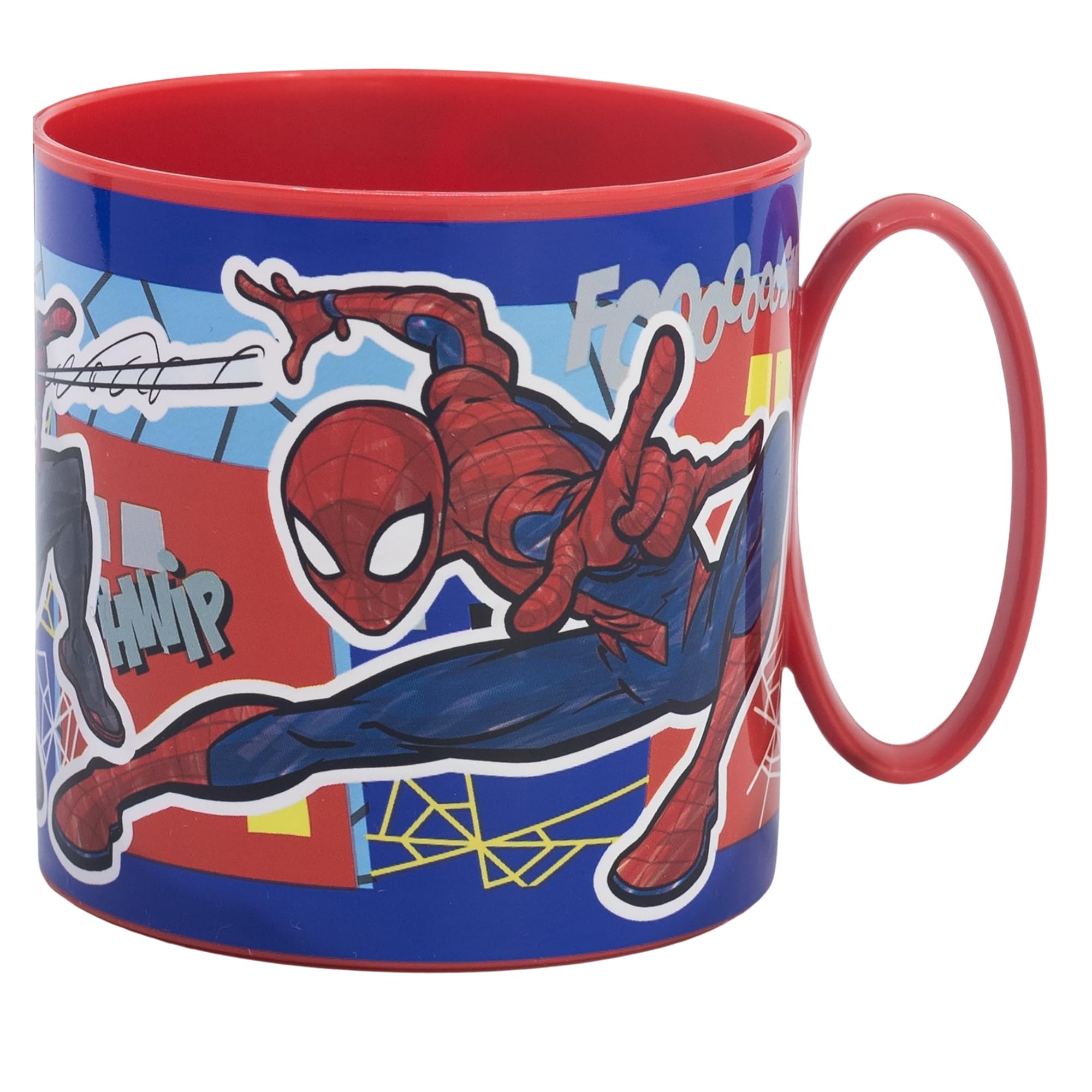 STOR Spiderman 13 oz Reusable Plastic Microwave Cup for Kids