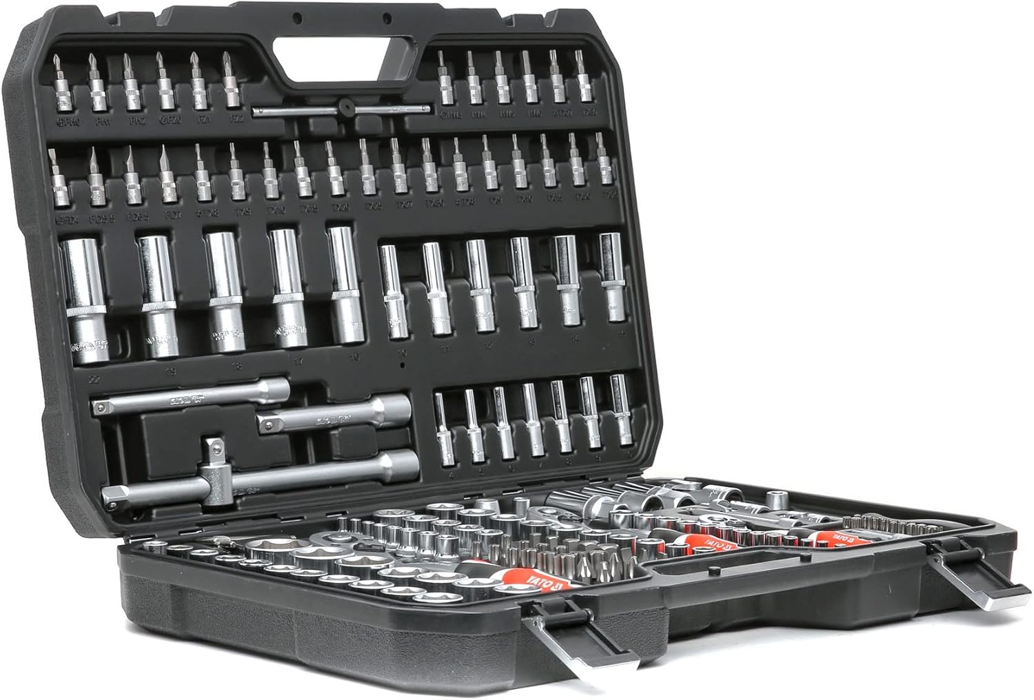 Yato YT-38931 - Socket Set 1/4-Inch 3/8-Inch and 1/2-Inch Drive, 173 Pieces