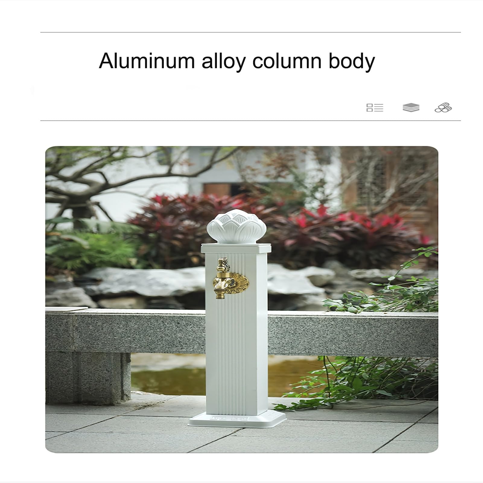 Columna de agua vertical de acero inoxidable 304 para jardín, soporte de manguera independiente, hidrante de agua anticongelante para uso en jardín y patio