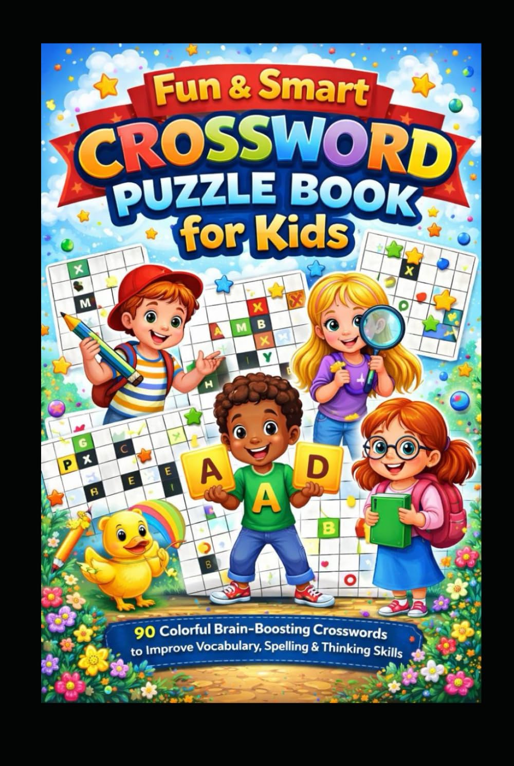 Fun & Smart Crossword Puzzle Book for Kids