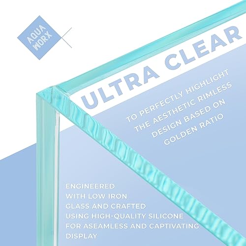 Miniatura 4 de Tanque sin borde de 1 galón, tanque de peces de 6.29 x 6.29 x 6.29 pulgadas, tanque de peces sin borde estilo cubo, acuario de cubo de vidrio