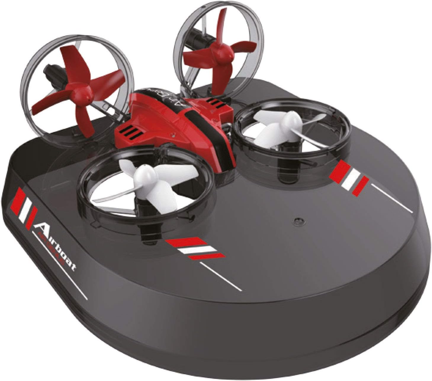 Amewi Air Genius drone attached to hovercraft base.