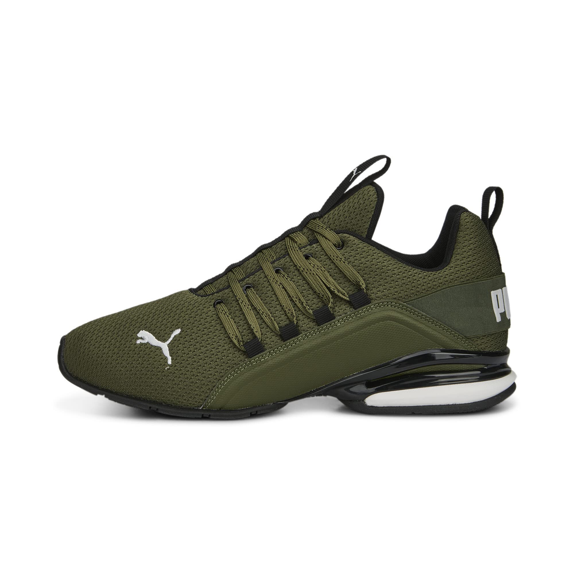 PUMA Zapatillas de Running Hombre Axelion Refresh 42.5, Green Moss Black Feather Gray