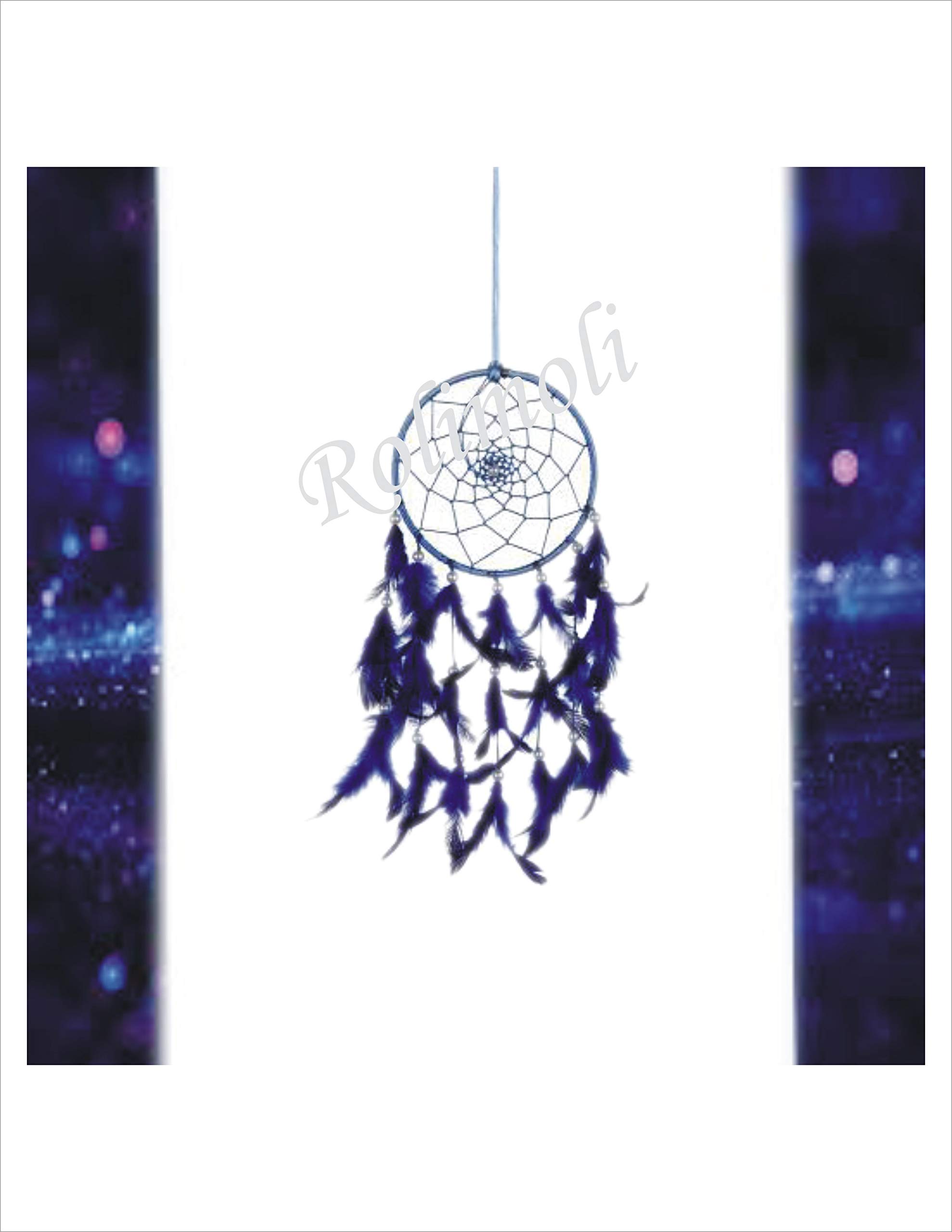 ROLIMOLI Purple Dream Catcher Wall Hanging Decorative Boho Showpiece for Home Office Bedroom-image-23