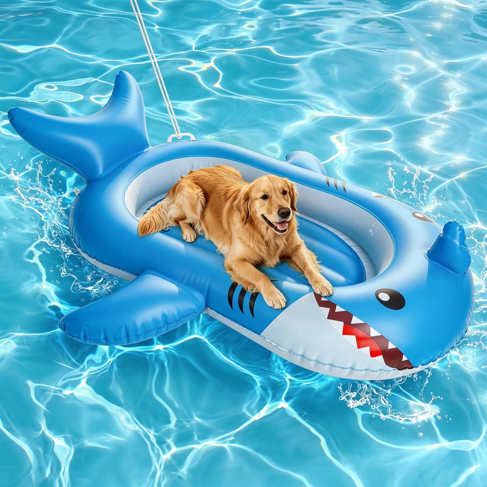 BINGPET Shark Dog Pool Float