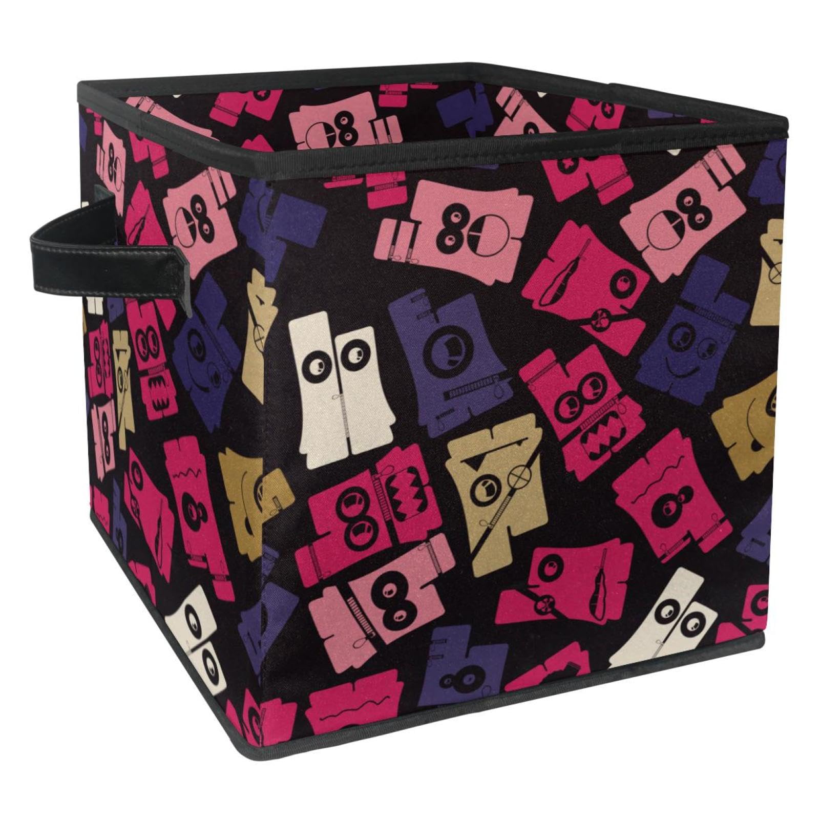 Boîte de rangement pliable motif coloré contre le désordre des livres