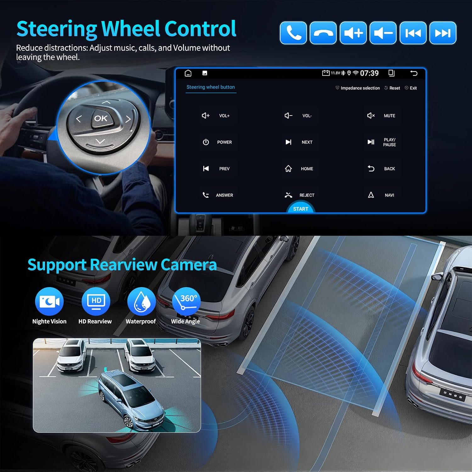 8Core Car Radio for Ford Transit Connect 2010 2011 2012 2013 Radio Upgrade 10 inch IPS Touch Screen with Wireless Carplay Android Auto Back up Camera GPS Navigation SWC