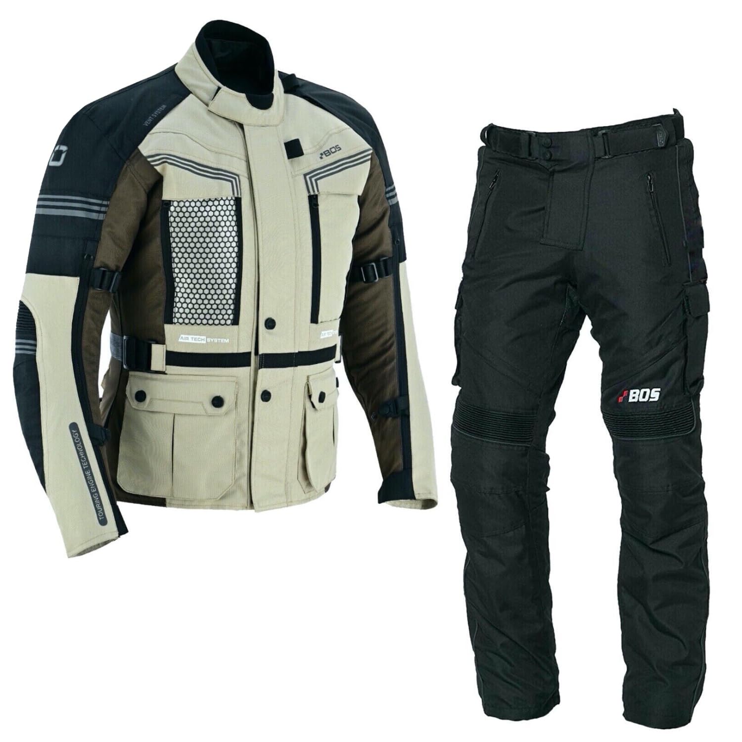 WMW WALI MOTO WEAR 2-Teiler Motorradkombi Herren Cordura Textil Motorradjacke Motorradhose mit CE-Protektoren,Motorradkombi Biker Textil Anzug – Jacke & Hose – Wasserdicht, Winddicht, Atmungsaktiv