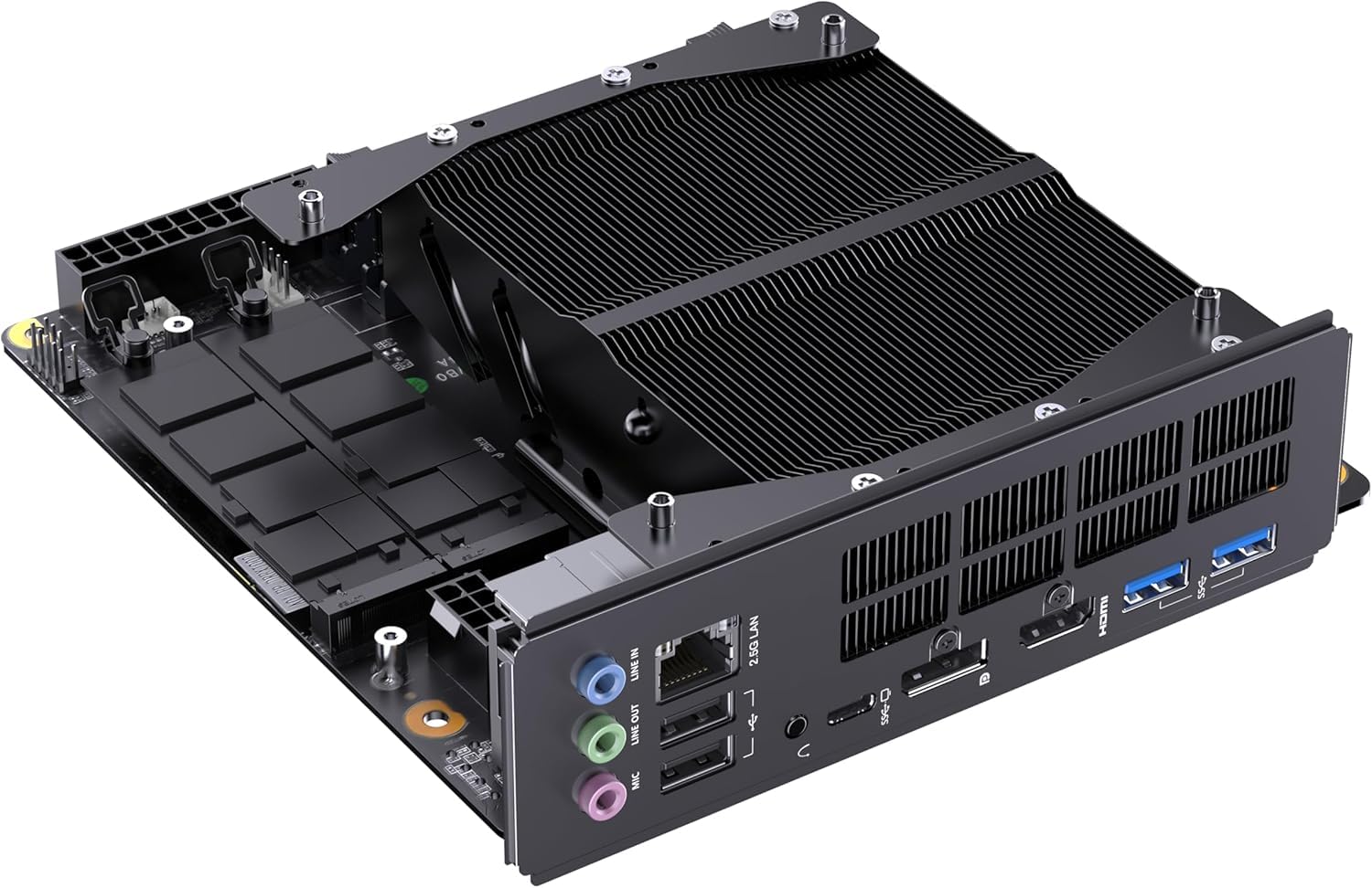 MINIS FORUM BD895i SE Motherboard, AMD Ryzen 9 8945HX 16C/32T fino a 5,4 GHz con AMD Radeon 610M, Barebone senza 2×DDR5(fino a 96GB)/2×M.2 2280 NVME SSD, HDMI/DP/USB-C Uscita video, 2,5G RJ45, USB 3.2