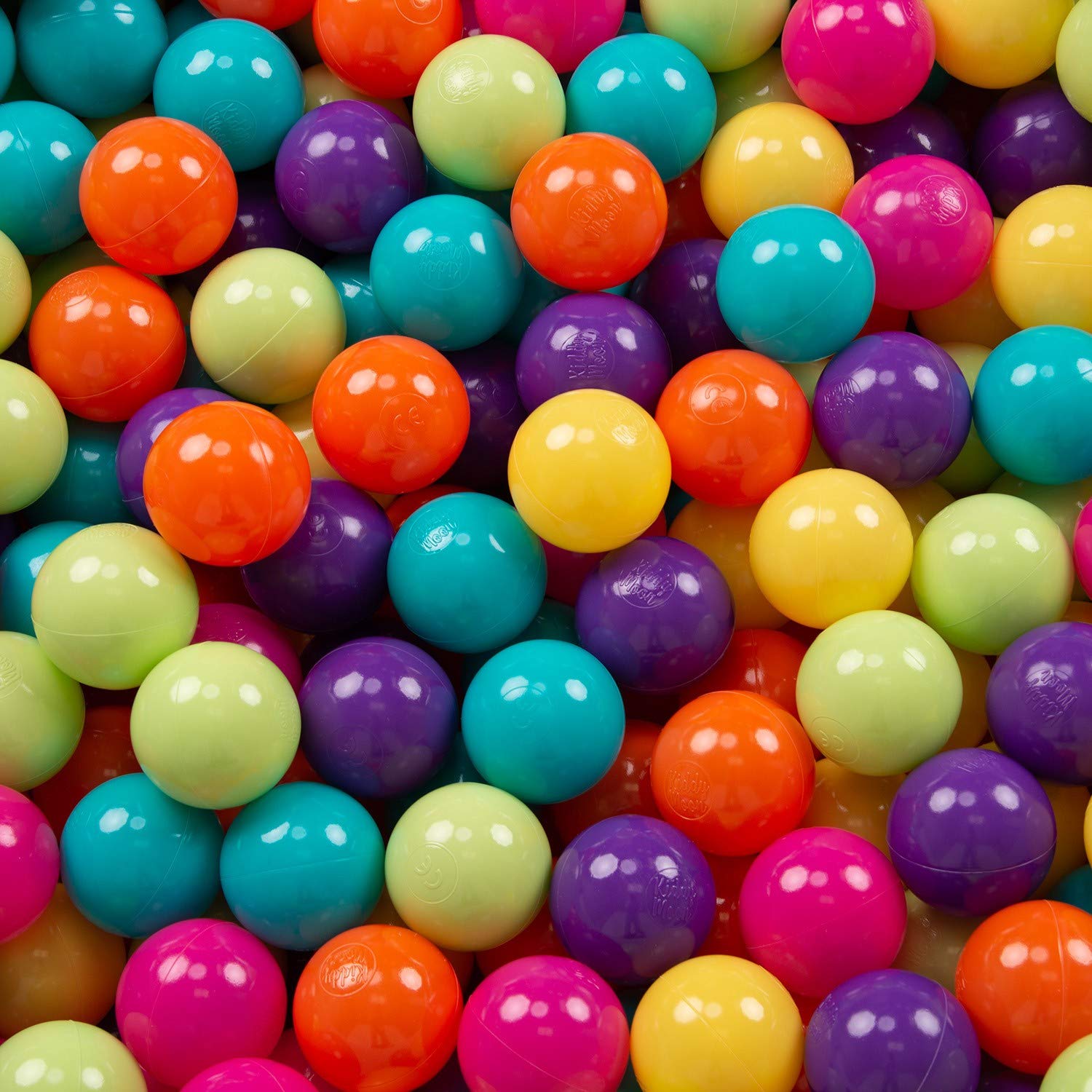 KiddyMoon schuim ballenbak voor kinderen met ballen 7 cm, gemaakt in de EU, roze:poederroze-parelgrijs-transparant, 120 x 30 cm/600 ballen