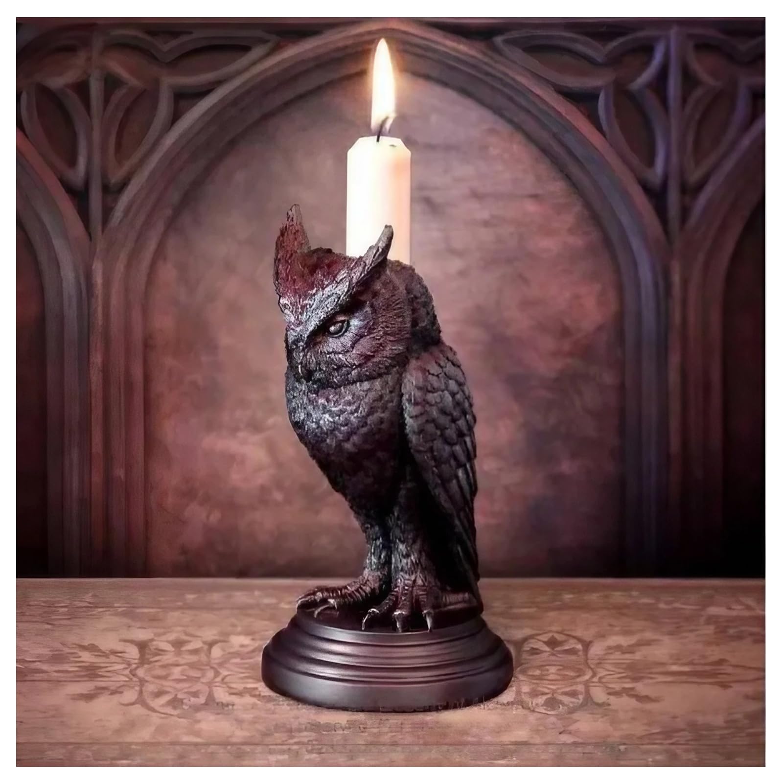 Bougeoir Gothique En Forme De Corbeau, Chandelier Rétro En Forme De Hibou Noir, Sculpture Artisanale, Statue D'halloween, Atmosphère Amusante, Décoration De Bureau Pour La Maison