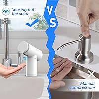 Vista 3 de W One Gear - Dispensador de jabón automático sin contacto para fregadero de cocina (con botella)