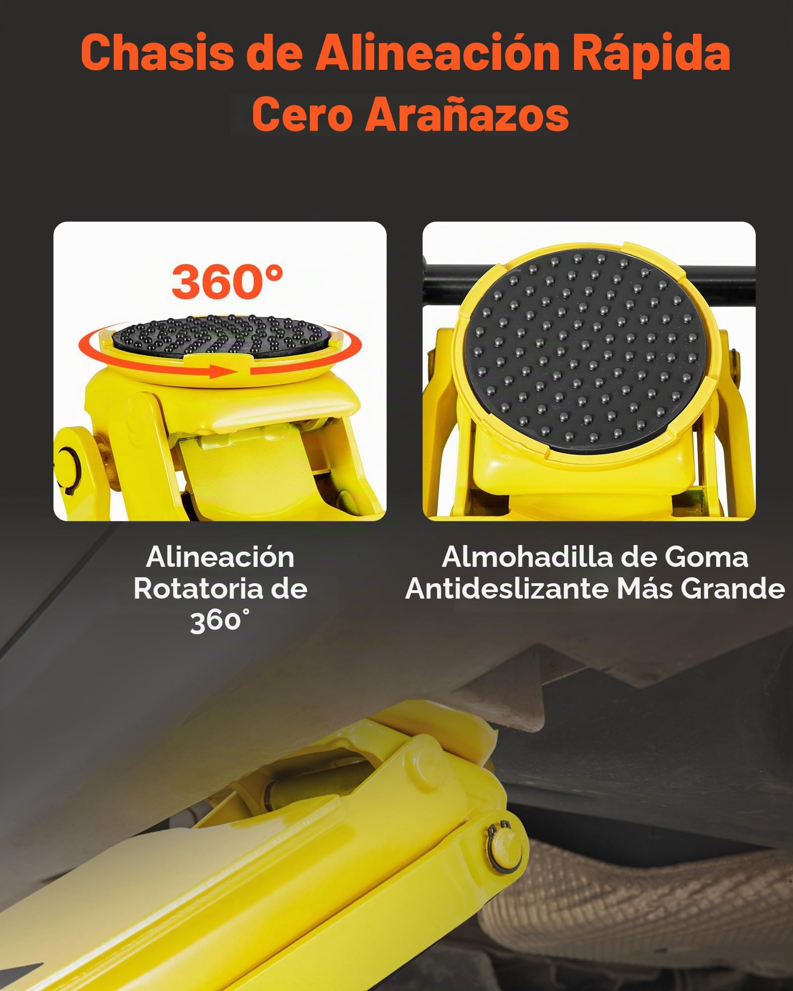 VEVOR Gato Hidráulico de Perfil Bajo Capacidad de 2 T, Gato de Acero para Coches con Bomba de Doble Pistón, Rango de Elevación de 75 a 505 mm, para Automóviles, Vehículos, Autos Deportivos, Camiones