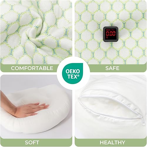 Miniatura 3 de InnoLuxe Almohadas de cuña de embarazo para dormir, almohada de maternidad para mujeres embarazadas, almohada de embarazo suave para espalda,