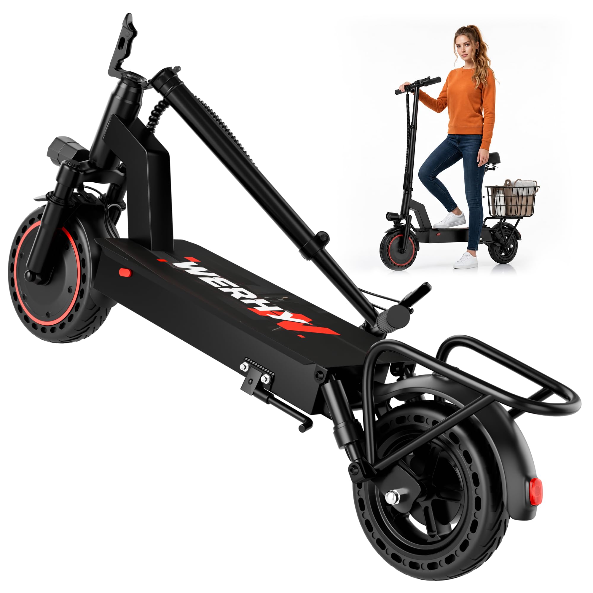 WERHY 500W Electric Scooter with Seat