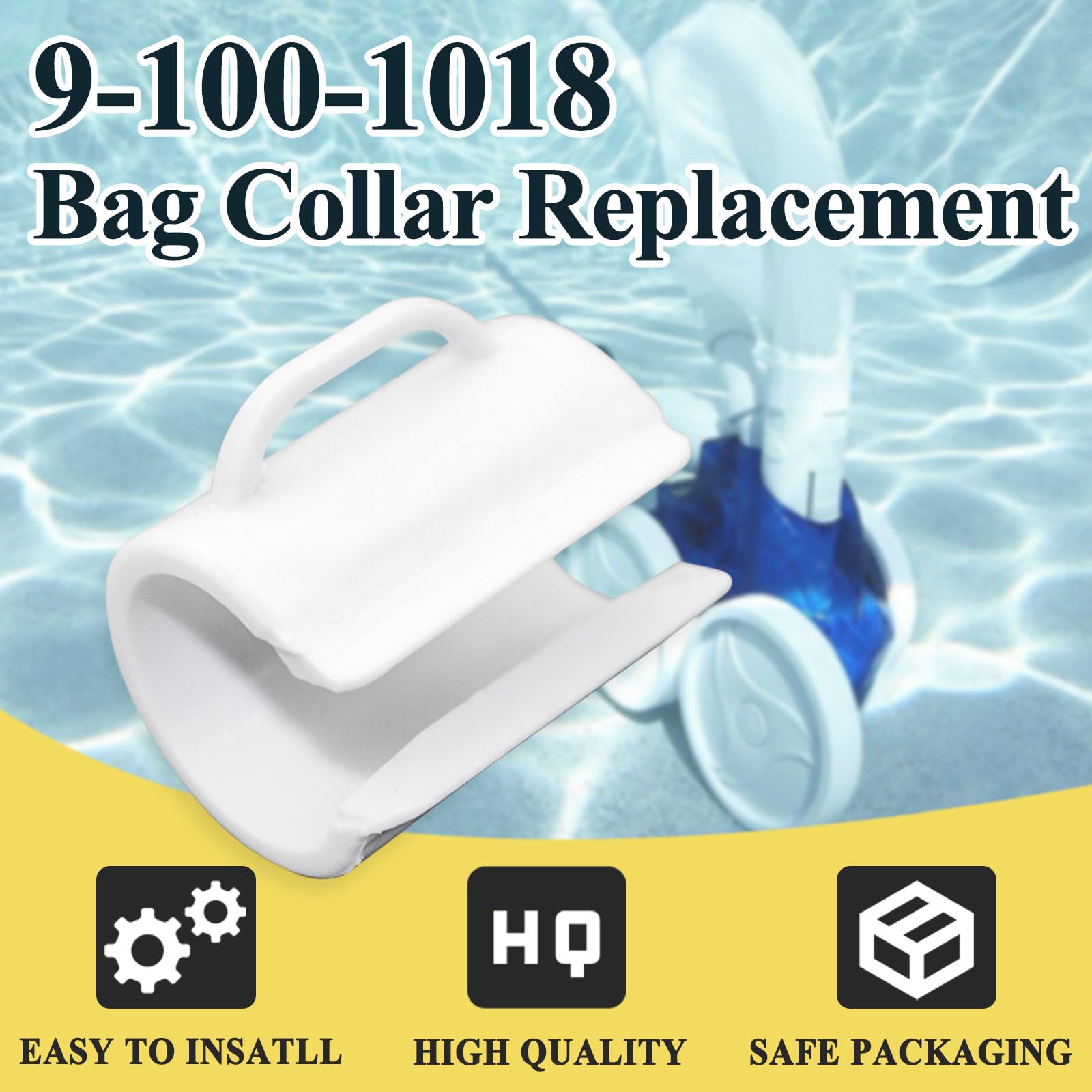 4 collares de repuesto para bolsas de limpieza de piscinas 9-100-1018 para 180 280 360 380