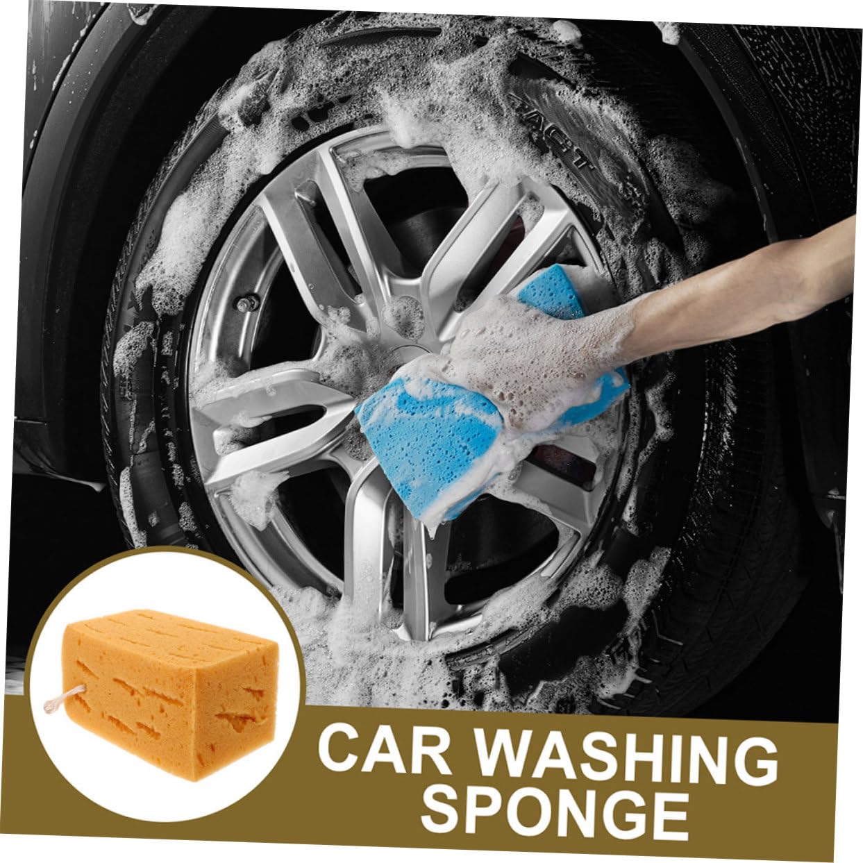 OUNONA Éponge de Lavage Auto Réutilisable Éponge de Nettoyage Voiture Lavage Voiture pour Carrosserie Élevée