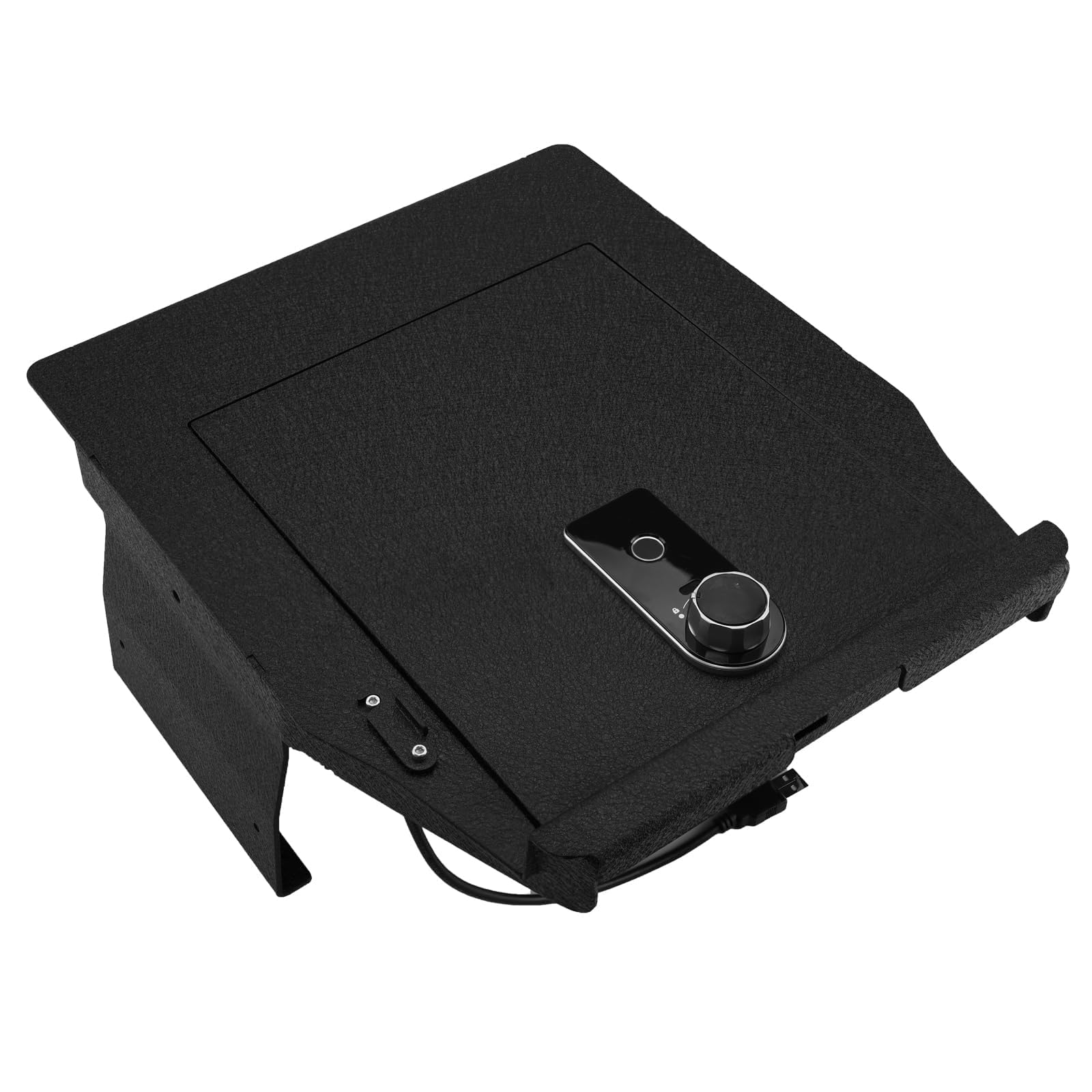 CZCHENSEN Center Console Gun Safe Vault - Pro Anti-Theft Console Safe Compatible with Ford F150 2021-2024, Vehicle Specific Car Safe with Fingerprint Lock with Key