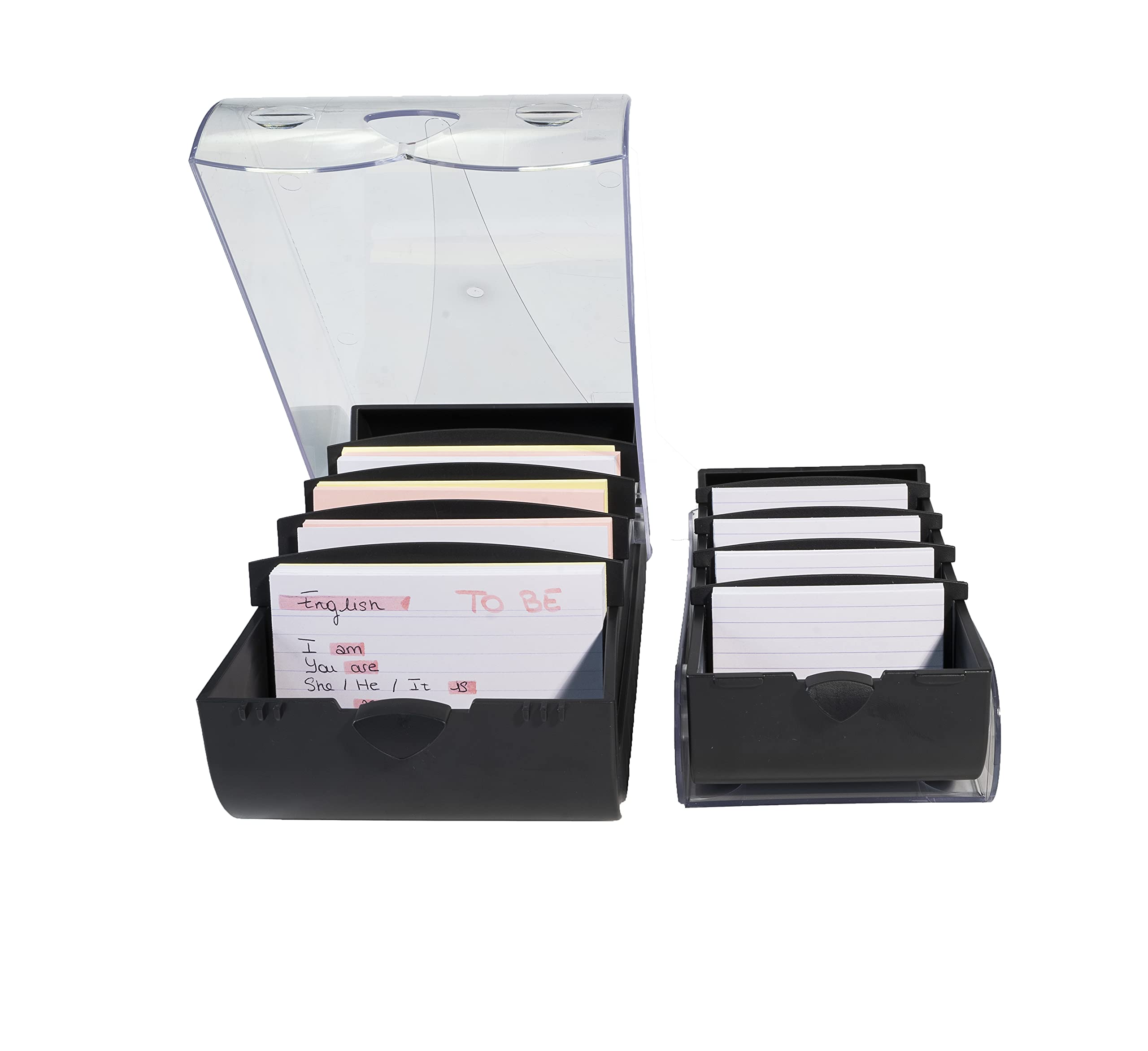 Exacompta Learning box BUNNYBOX A8 19,5x10x6,2 cm Office noir/cristal capacité 650 cartes