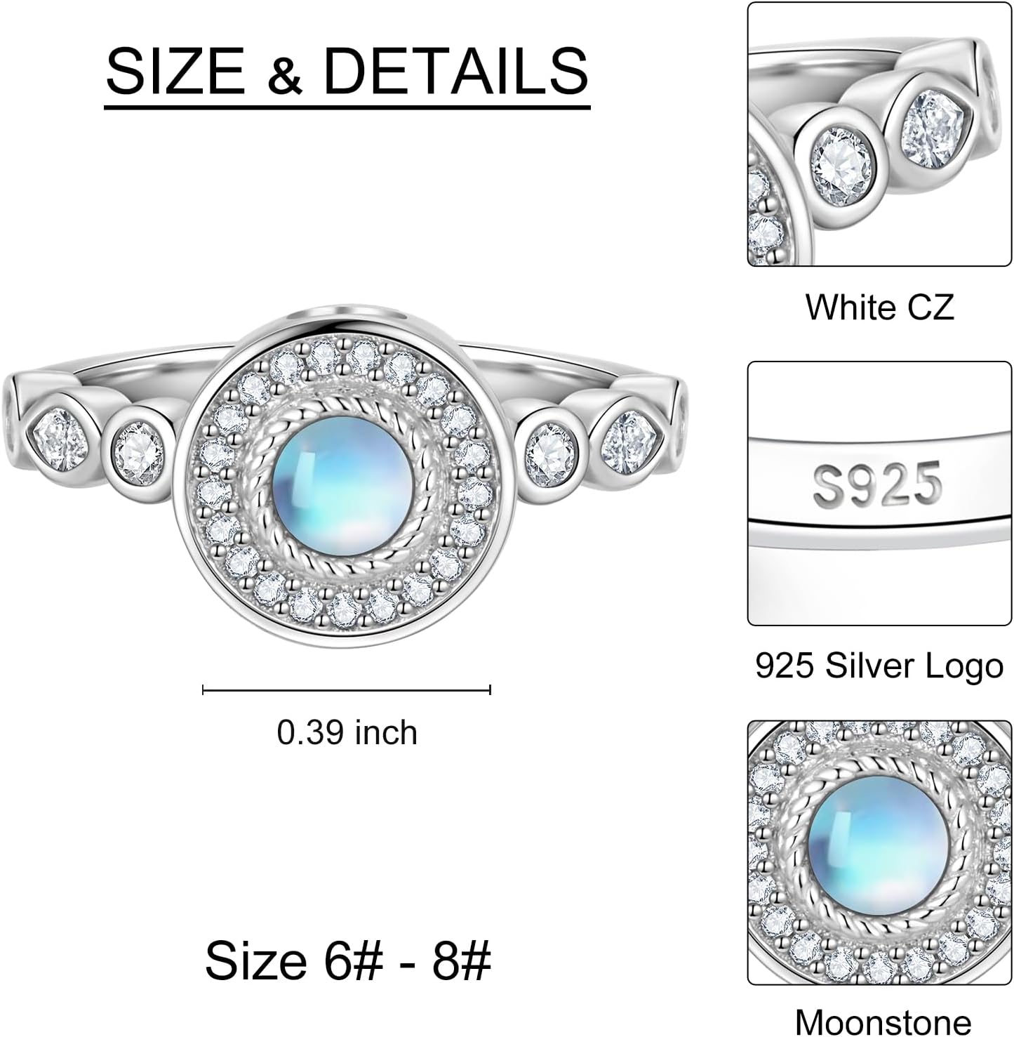 Circle of Life Urn Rings for Ashes for Women Sterling Silver Memorial Keepsake Cremation Jewelry for Ashes of Loved Ones - Image 5