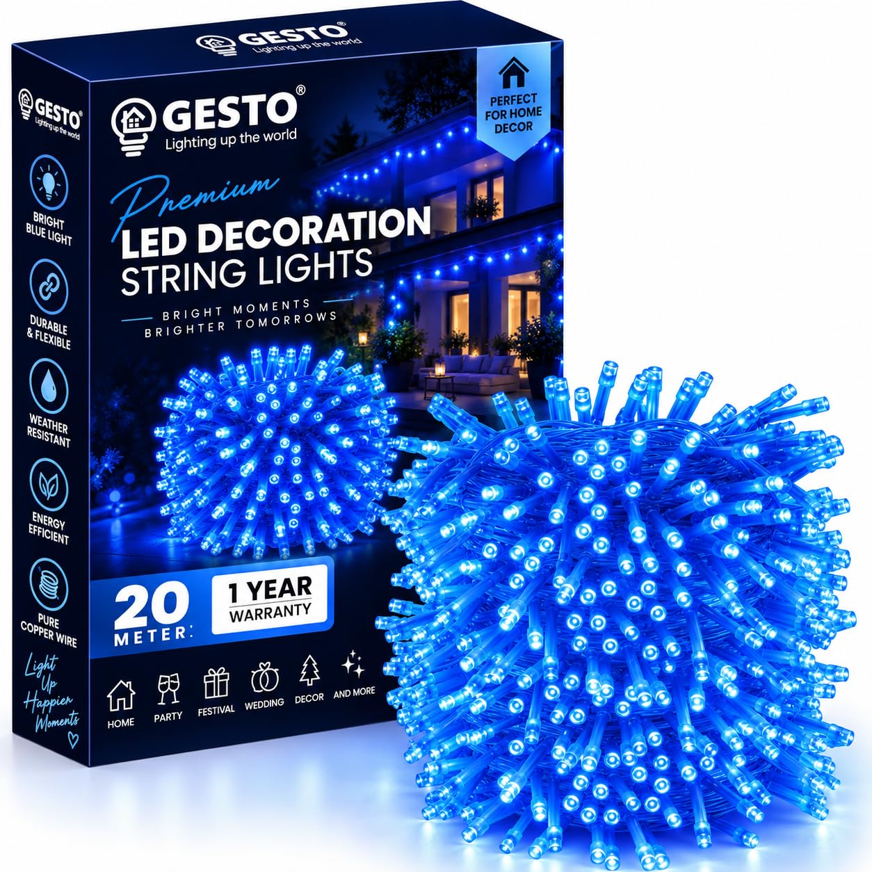 Pink LED String Lights - 20M Glow for Home & Events -16