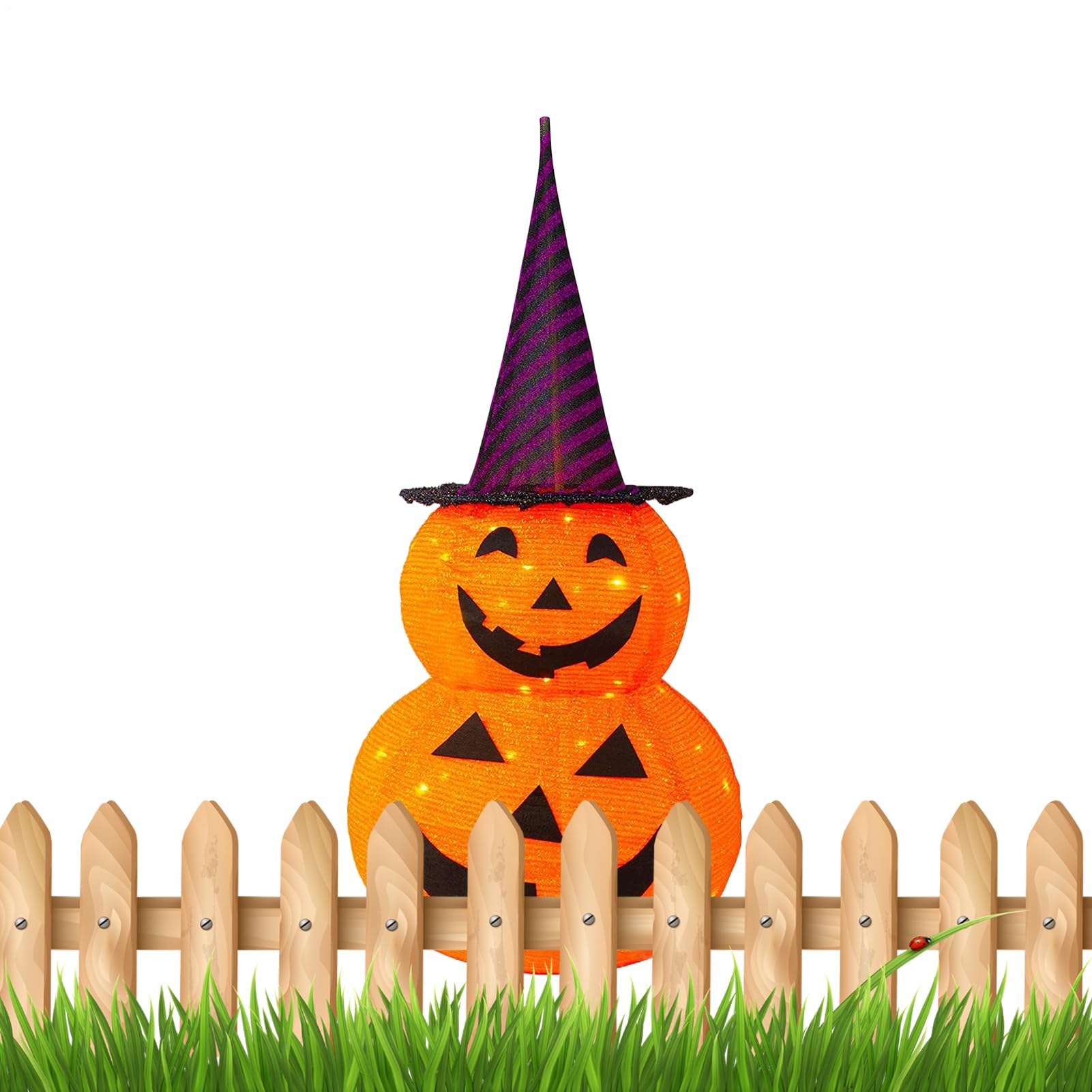 Świecąca Dynia Halloweenowa Jesienna Dekoracja Na Ganek | Dekoracyjna Lampka Świąteczna Dla Właścicieli Domów Dom Mieszkanie Salon Sypialnia Biuro Balkon Ogród Taras