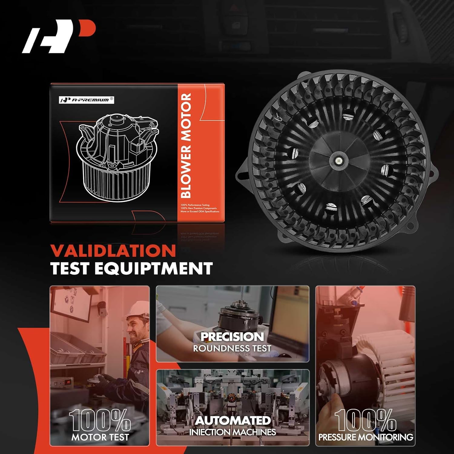 A-Premium Front HVAC Heater Blower Motor Compatible with Ford Mustang 1994-2004, Convertible Coupe - Replace# F4ZZ-19834-A, 2R3Z-19805-BA