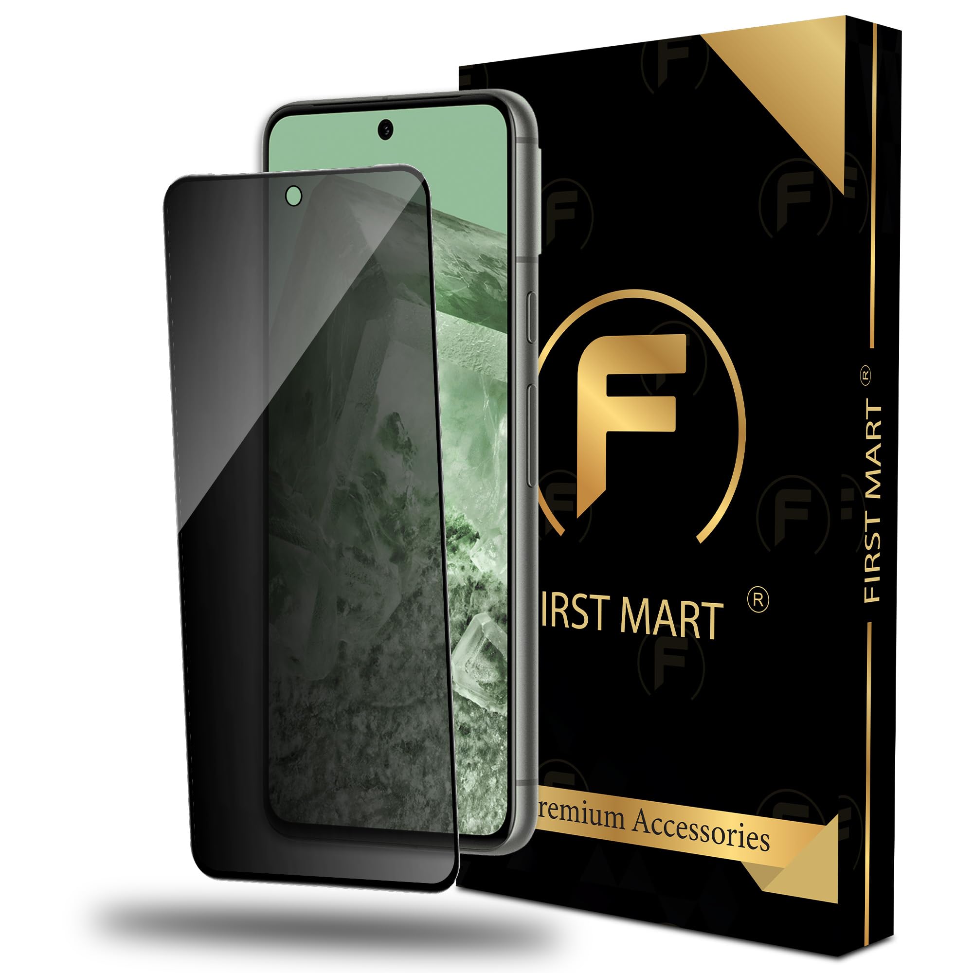 FIRST MART Privacy Tempered Glass for Google Pixel 8 | Anti-Spy Screen Protector, Edge-to-Edge 9H Scratch Protection, Case-Friendly, Bubble-Free | Pack of 1-image-14