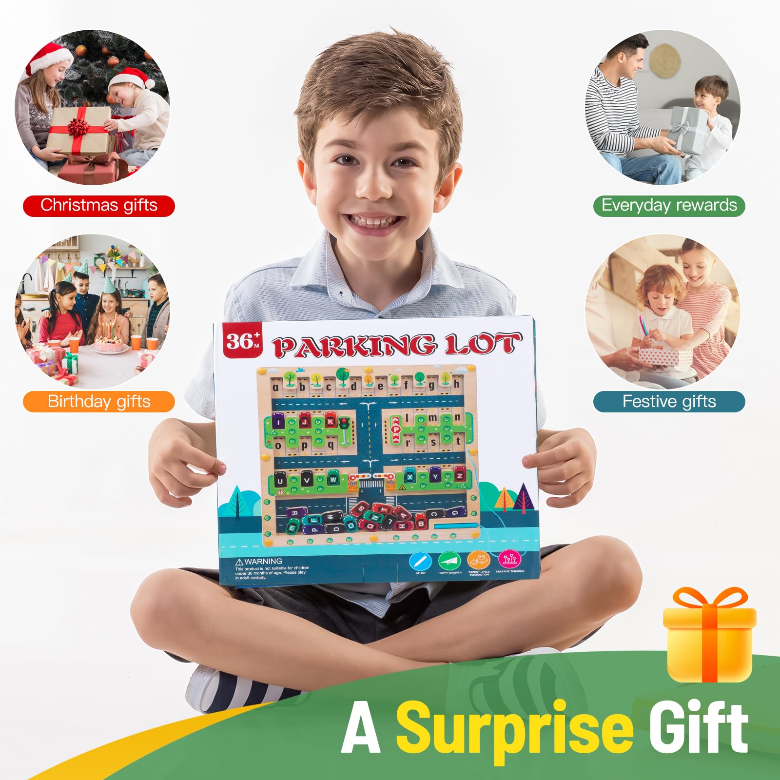 Labirinto Magnetico 2 3 4 Anni Bambini Labirinto Di Colori Magnetico Motricità Fine Tema dell'Auto Giochi Montessori Di Abbinamento Giocattolo da Viaggio Educativo in Legno Labyrinthbrett