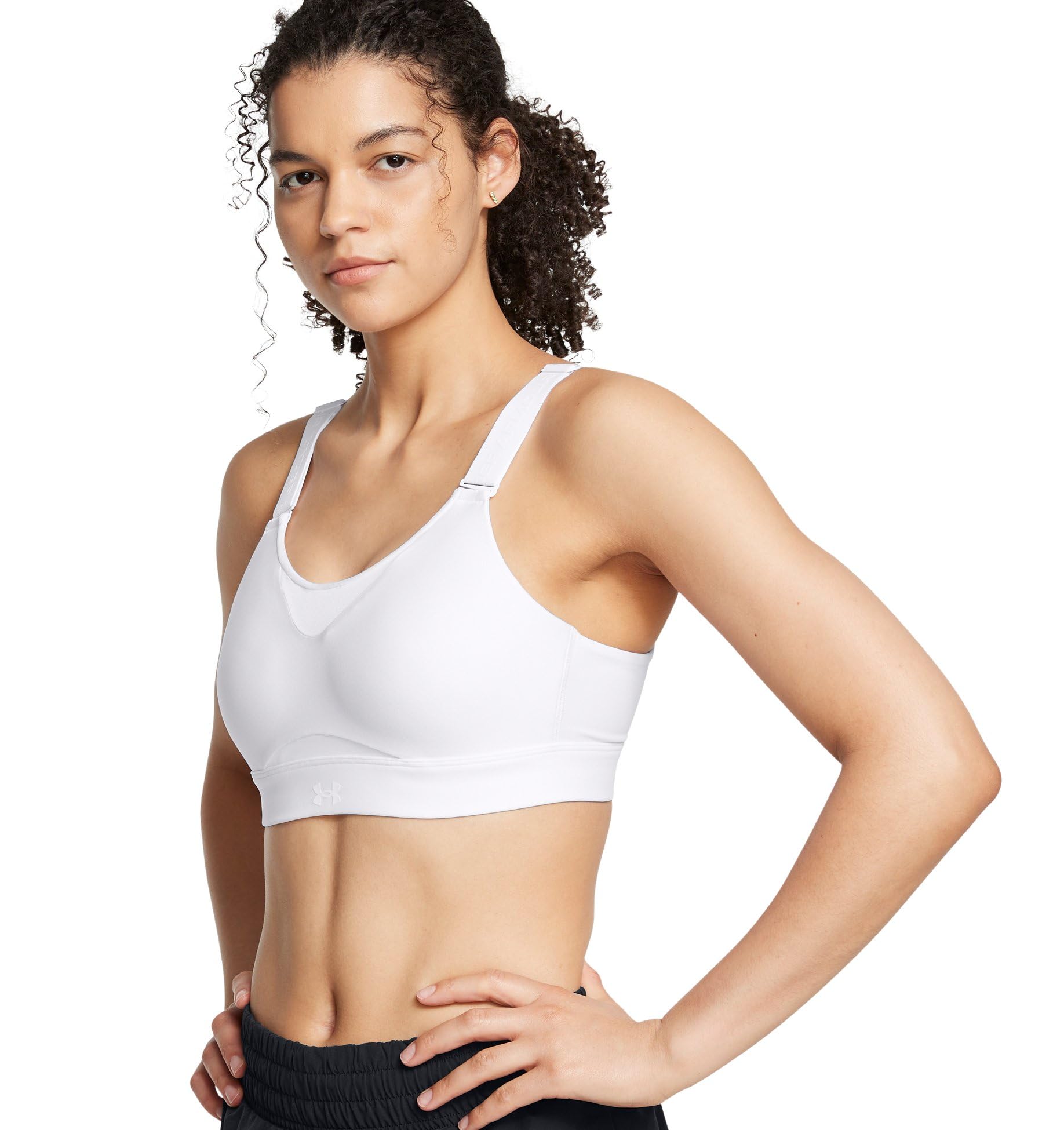 Under Armour Womens Infinity High Impact Sports Bra, (101) White / / White, Medium A-C