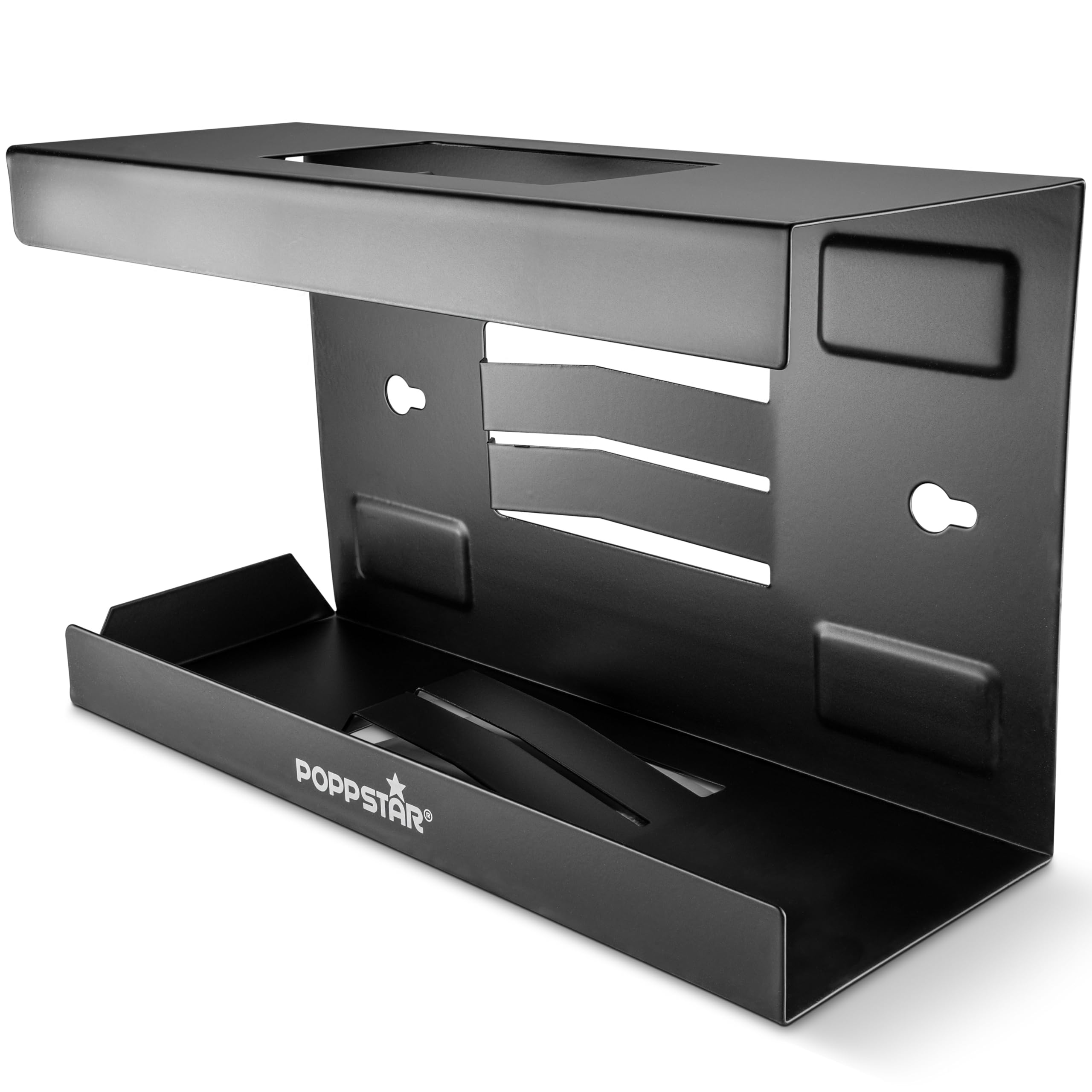 Poppstar Magnetic Glove Dispenser for Wall Mounting (Adhesive Force: 4 kg, Length: 25.5 cm, Width: 15 cm, Height: 10.4 cm), Black